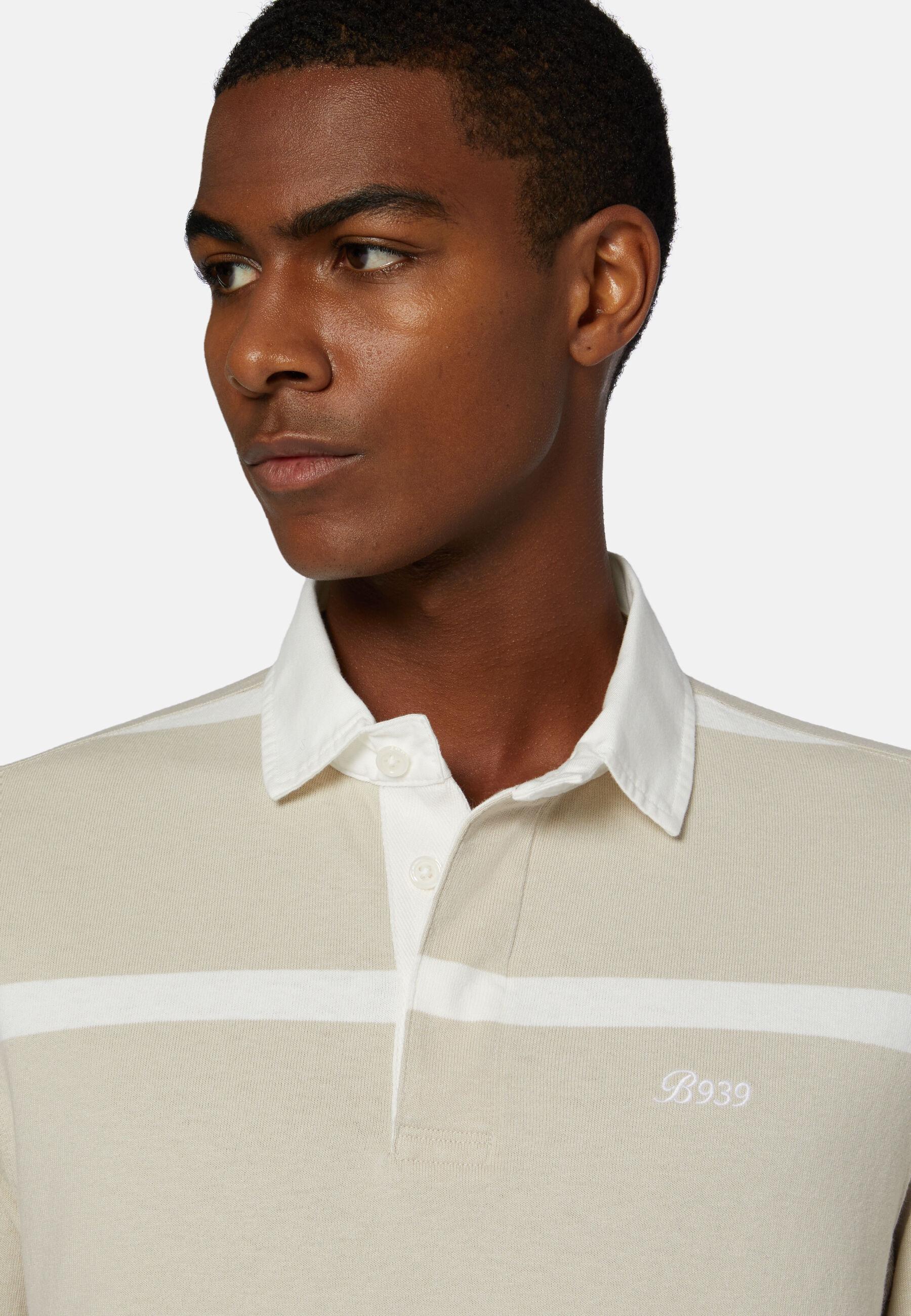 Cotton Polo Shirt Beige, Sand, large image number 4