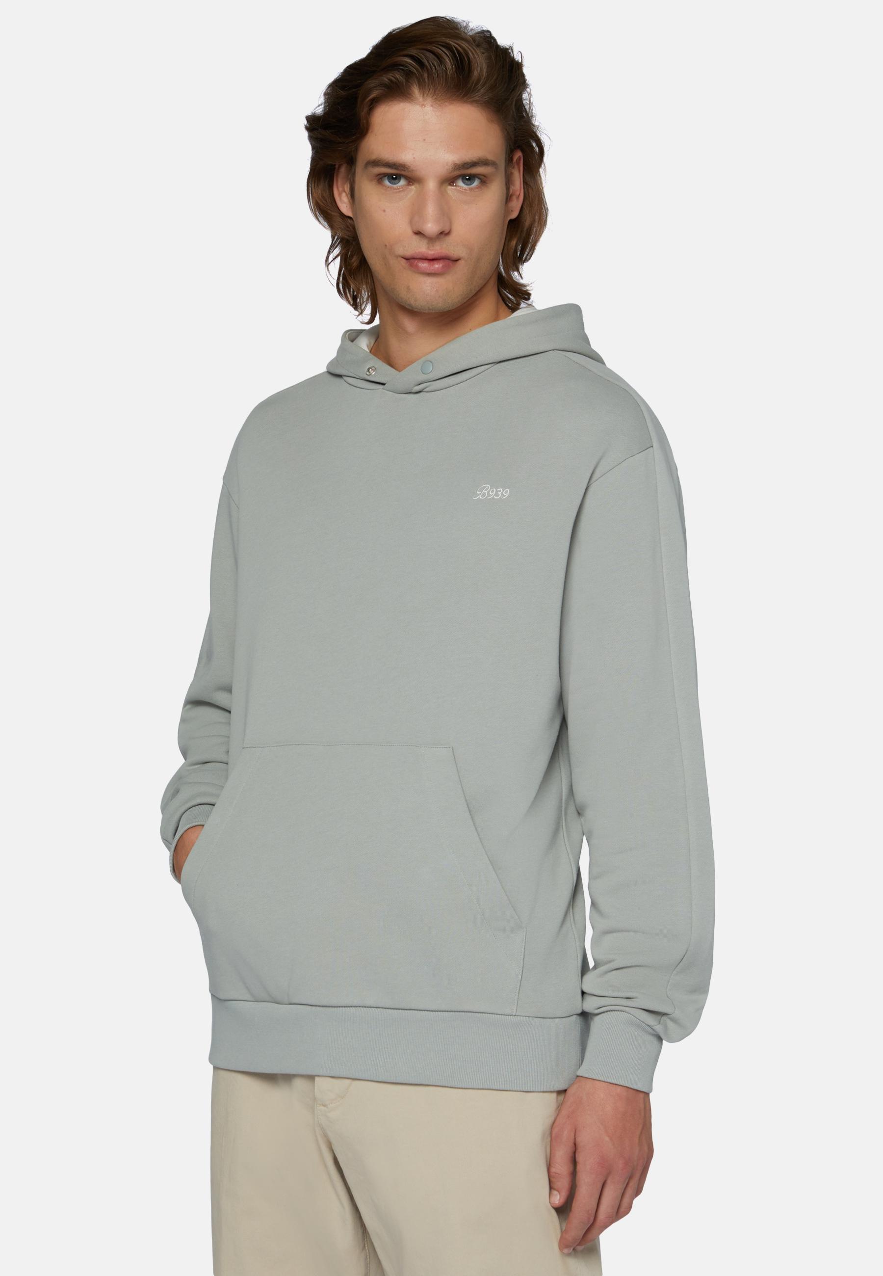 Hooded Sweatshirt In Organic Cotton Blend Green, , large image number 0