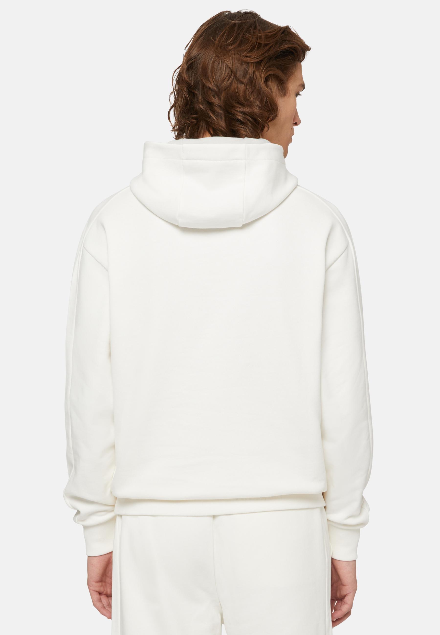Hooded Sweatshirt In Organic Cotton Blend White, , large image number 2