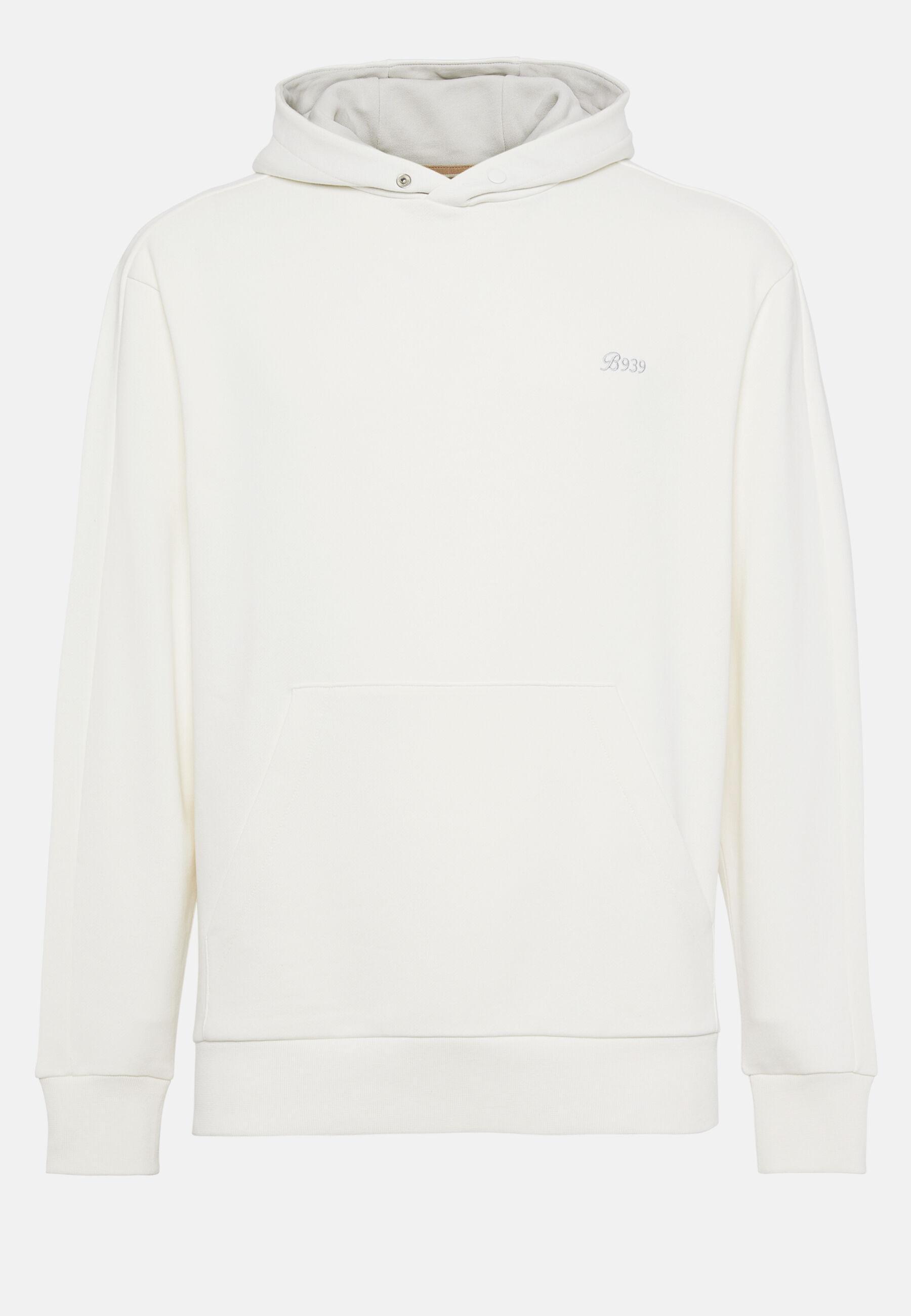 Hooded Sweatshirt In Organic Cotton Blend White, White, large image number 5