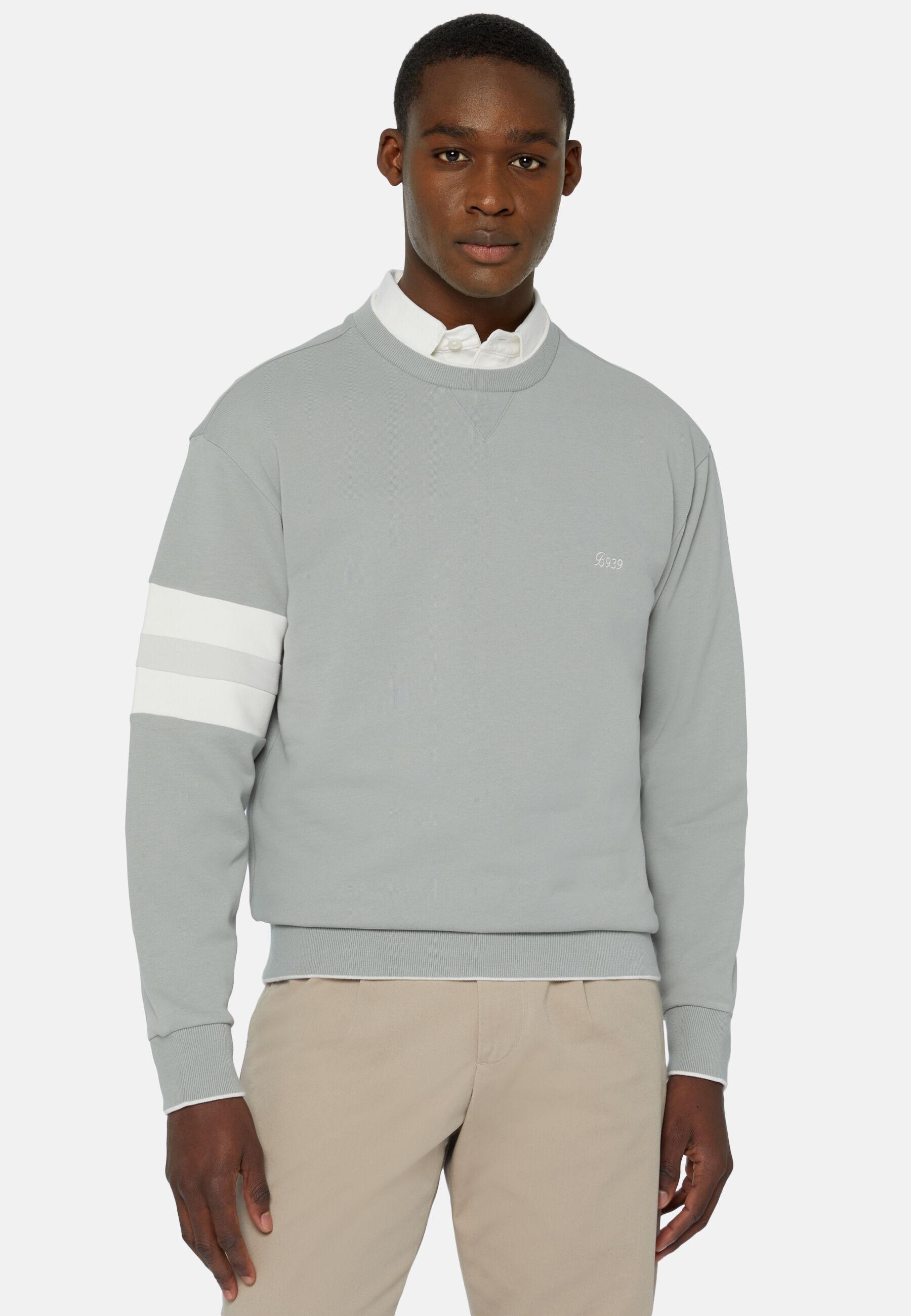 Crew Neck Sweatshirt In Organic Cotton Blend Green, 3901_GREE, large image number 0