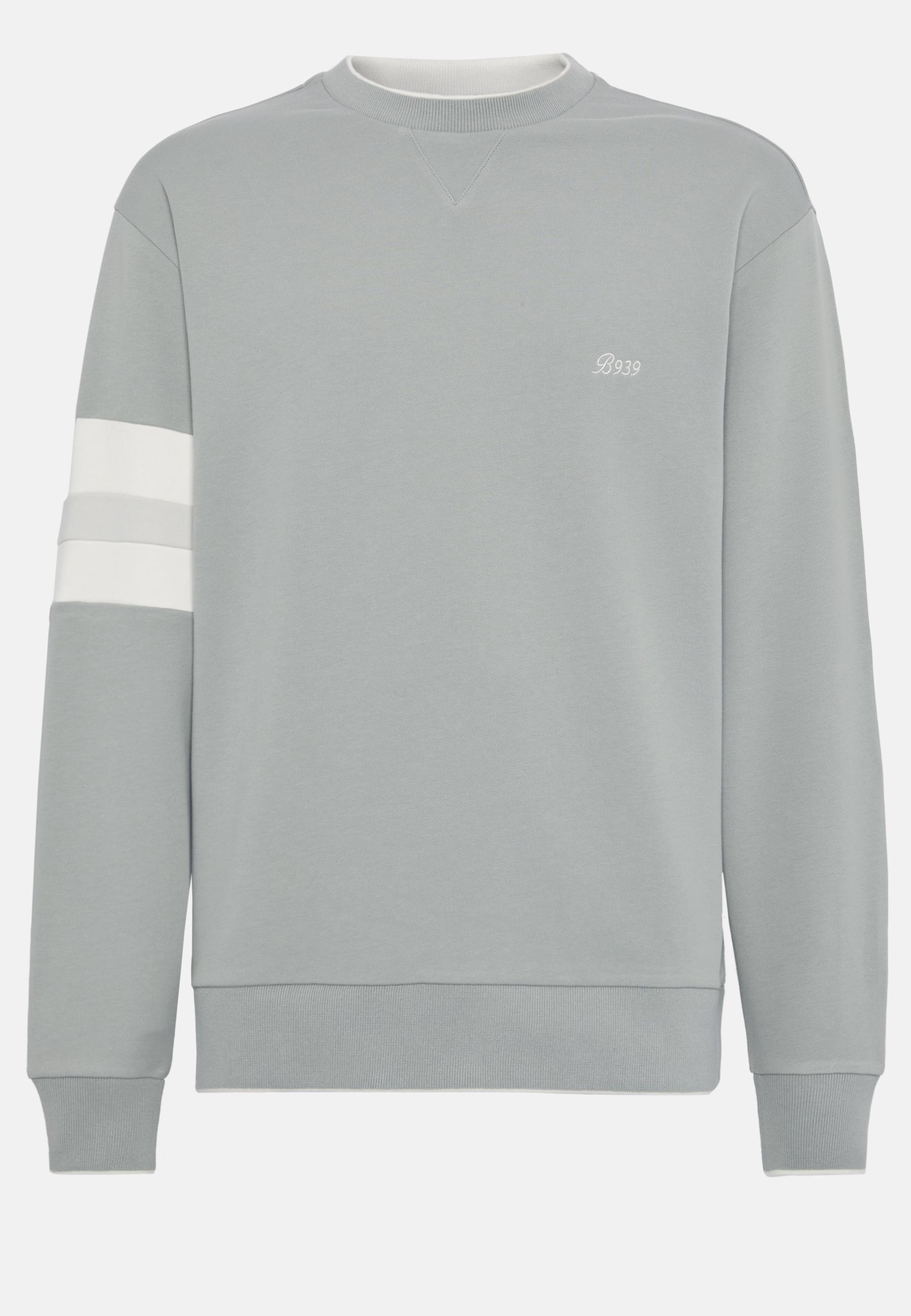 Crew Neck Sweatshirt In Organic Cotton Blend Green, , large image number 1