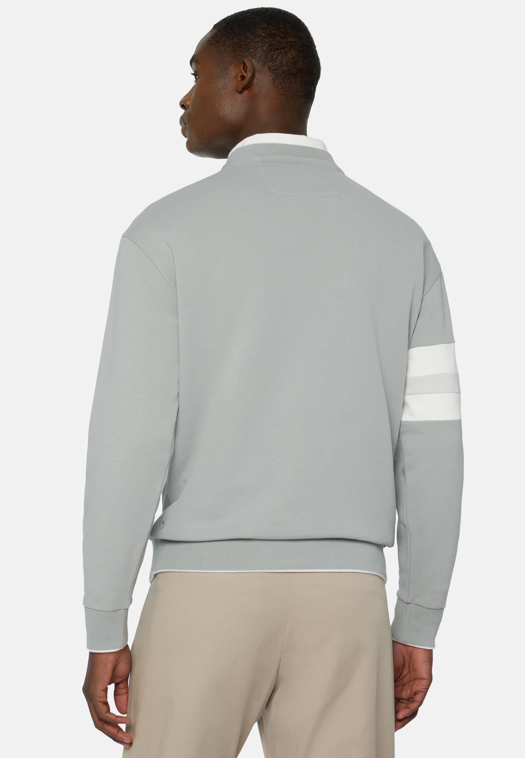 Crew Neck Sweatshirt In Organic Cotton Blend Green, , large image number 3