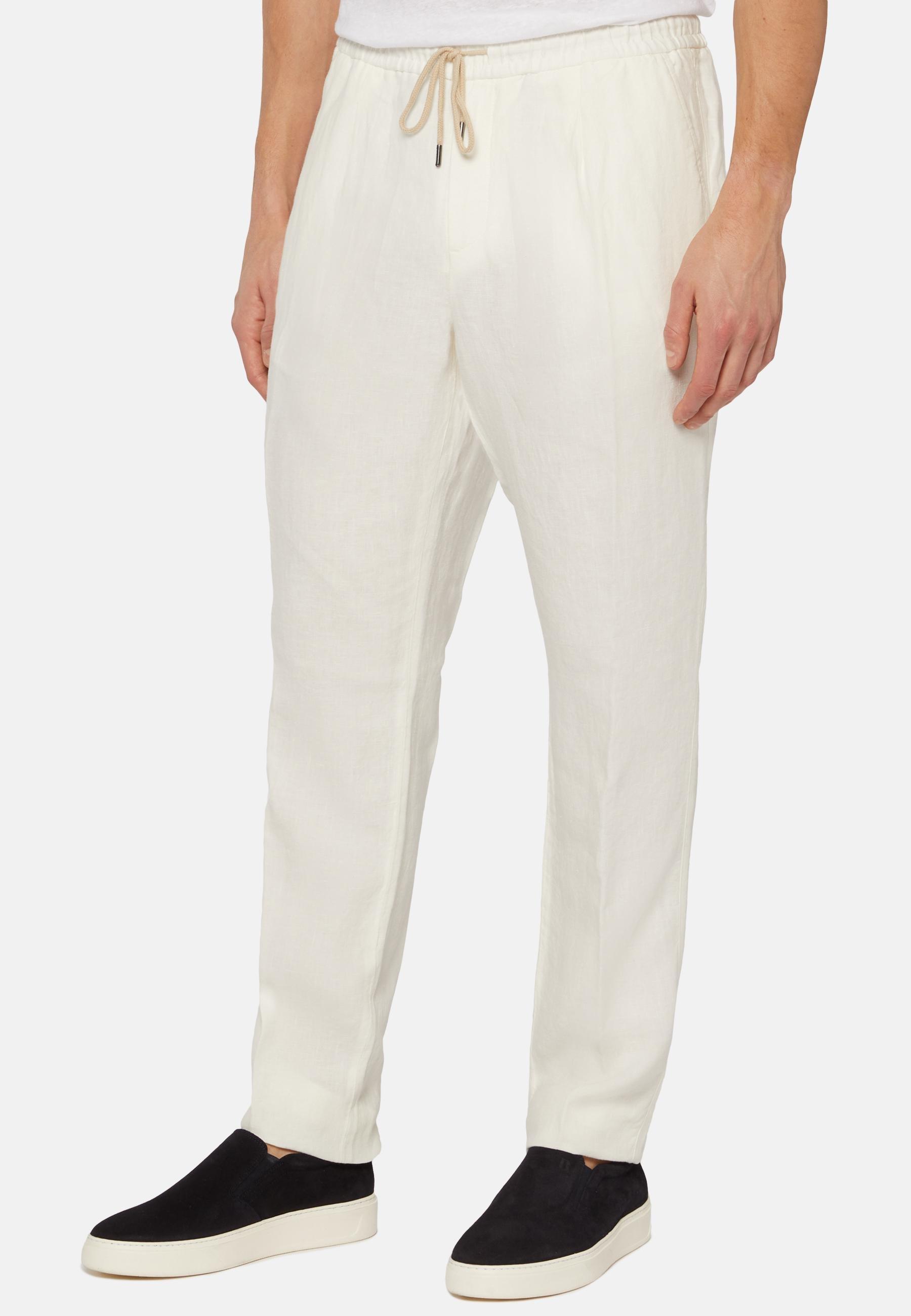 Boggi Milano - White City Linen Trousers
