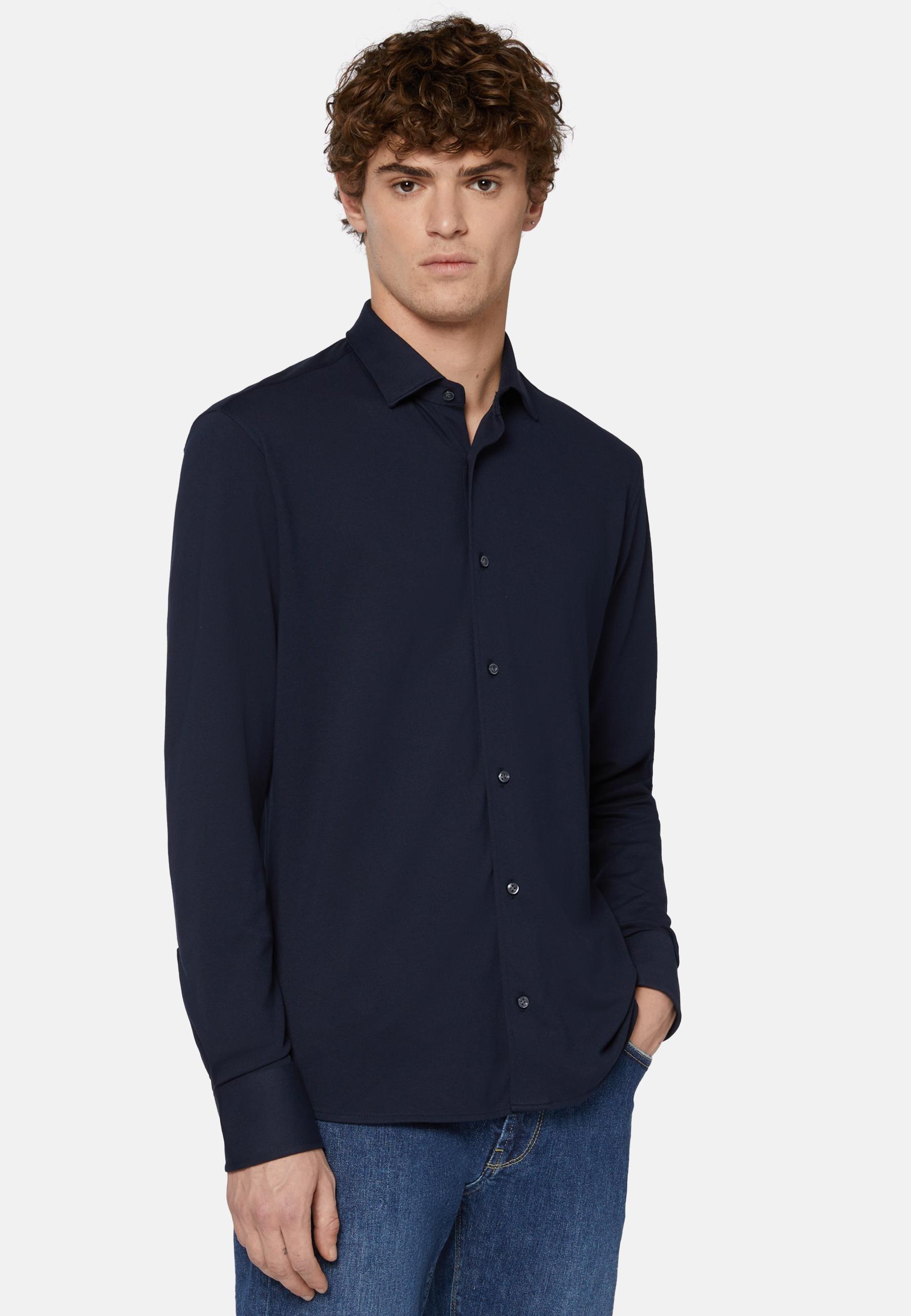 Boggi Milano - Navy Performance Pique Polo Shirt