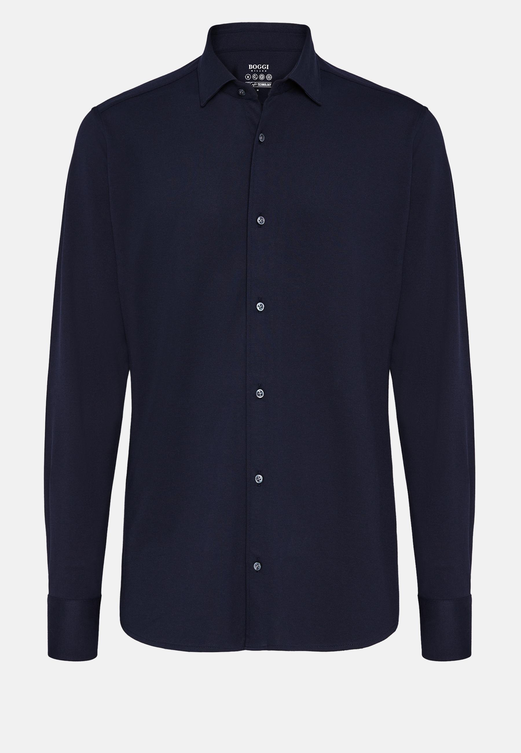 Boggi Milano - Navy Performance Pique Polo Shirt