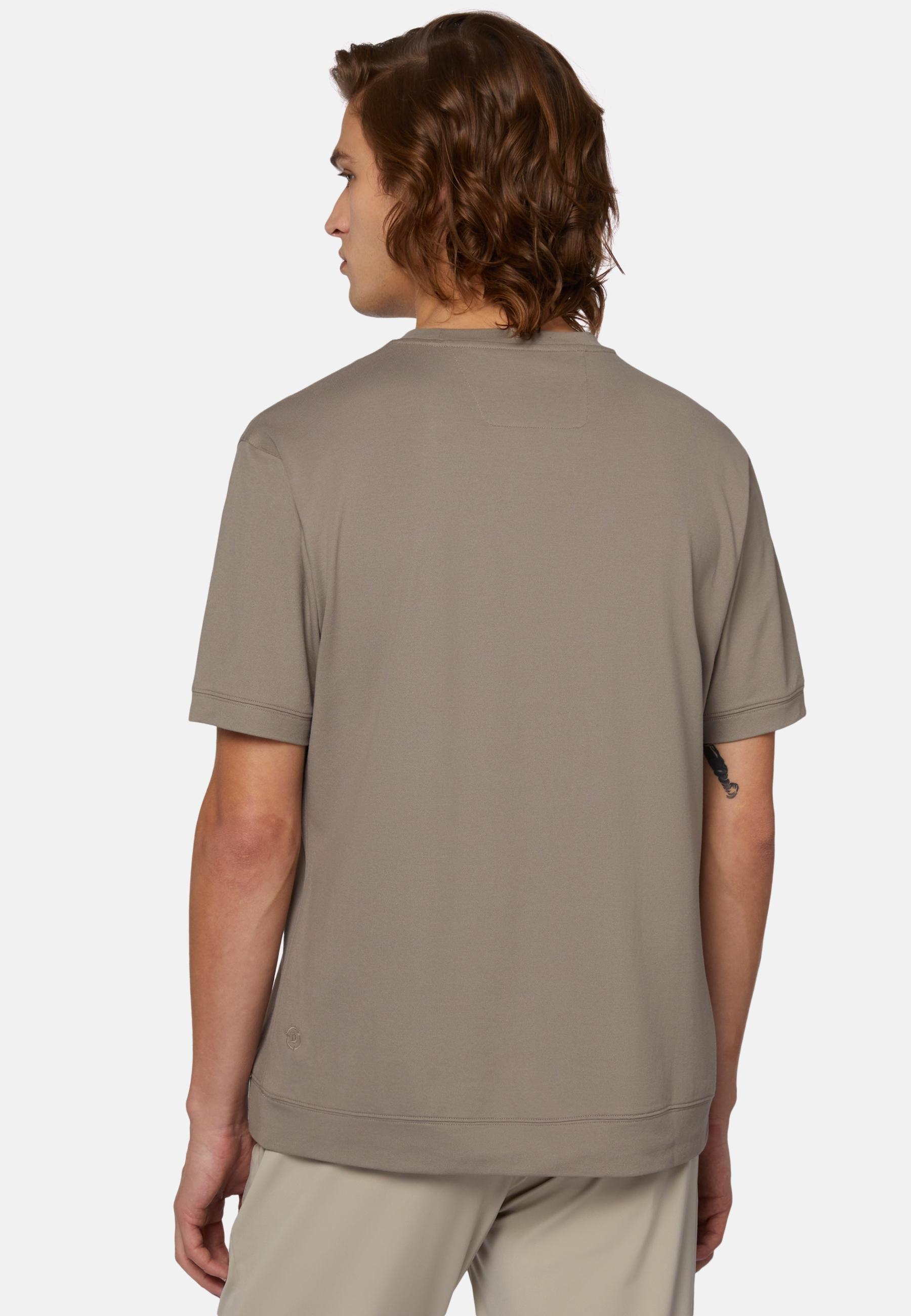 High-Performance Pique Polo T-Shirt Brown, Taupe, large image number 3