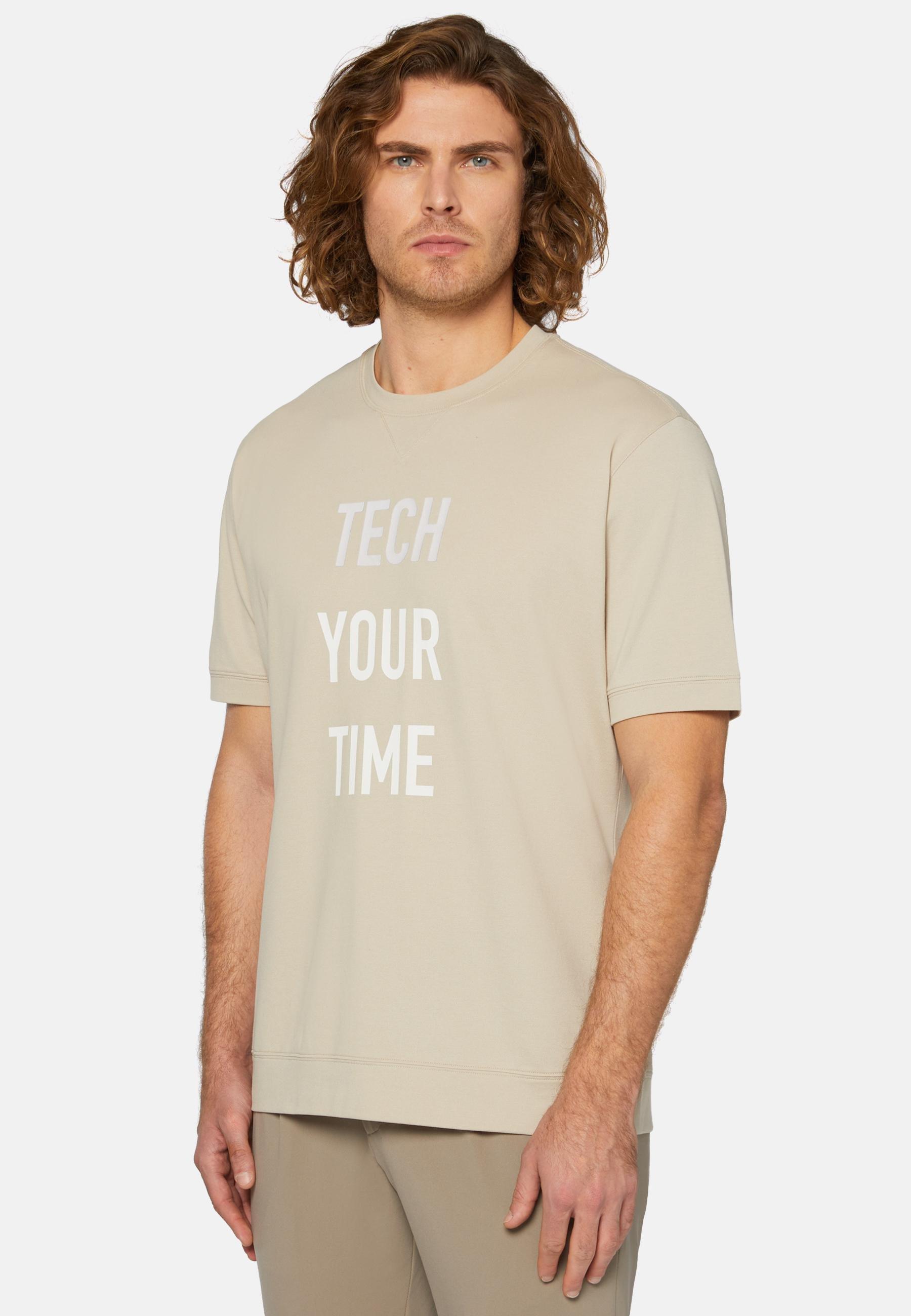 High-Performance Pique Polo T-Shirt Beige, , large image number 0