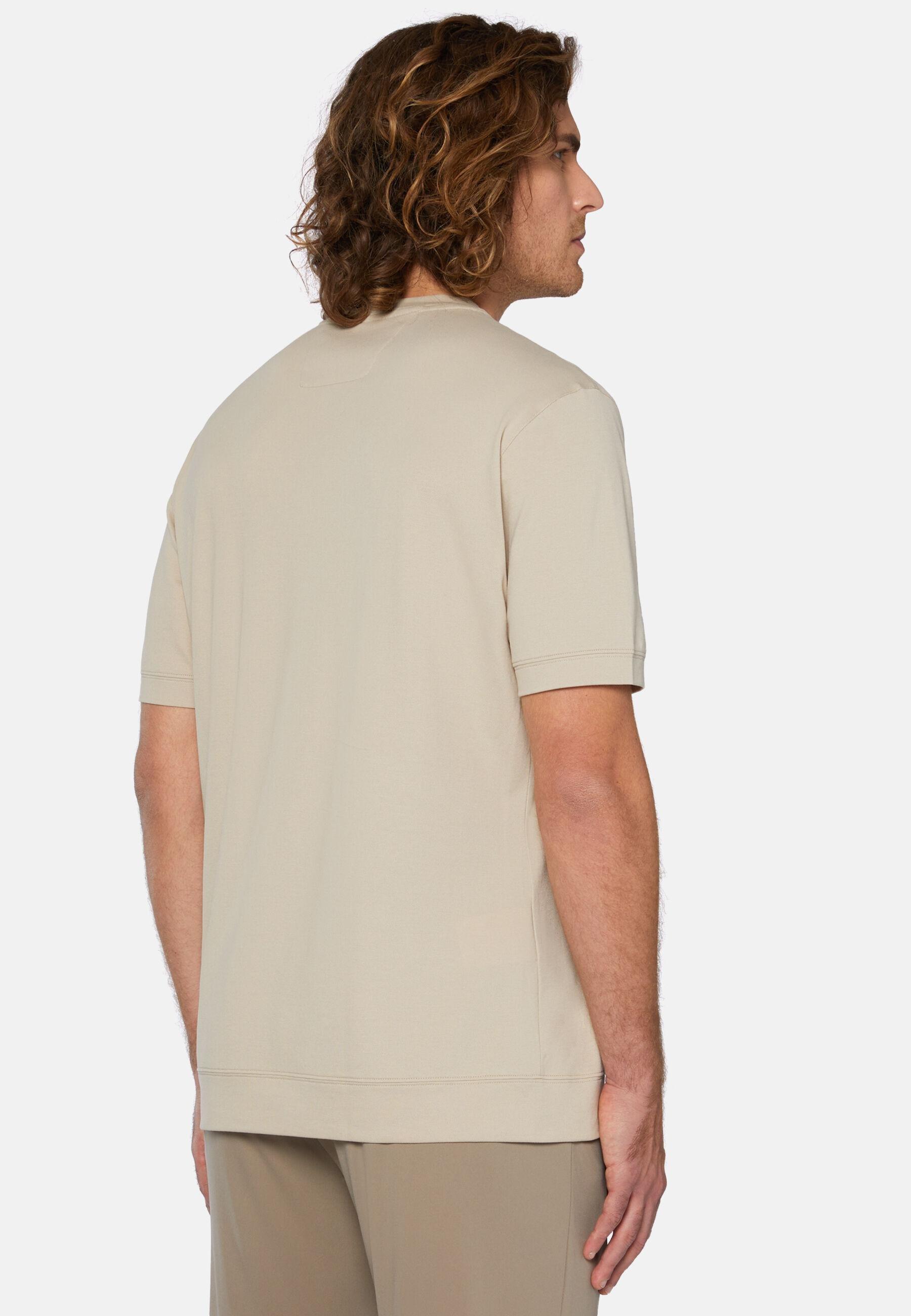 High-Performance Pique Polo T-Shirt Beige, Beige, medium