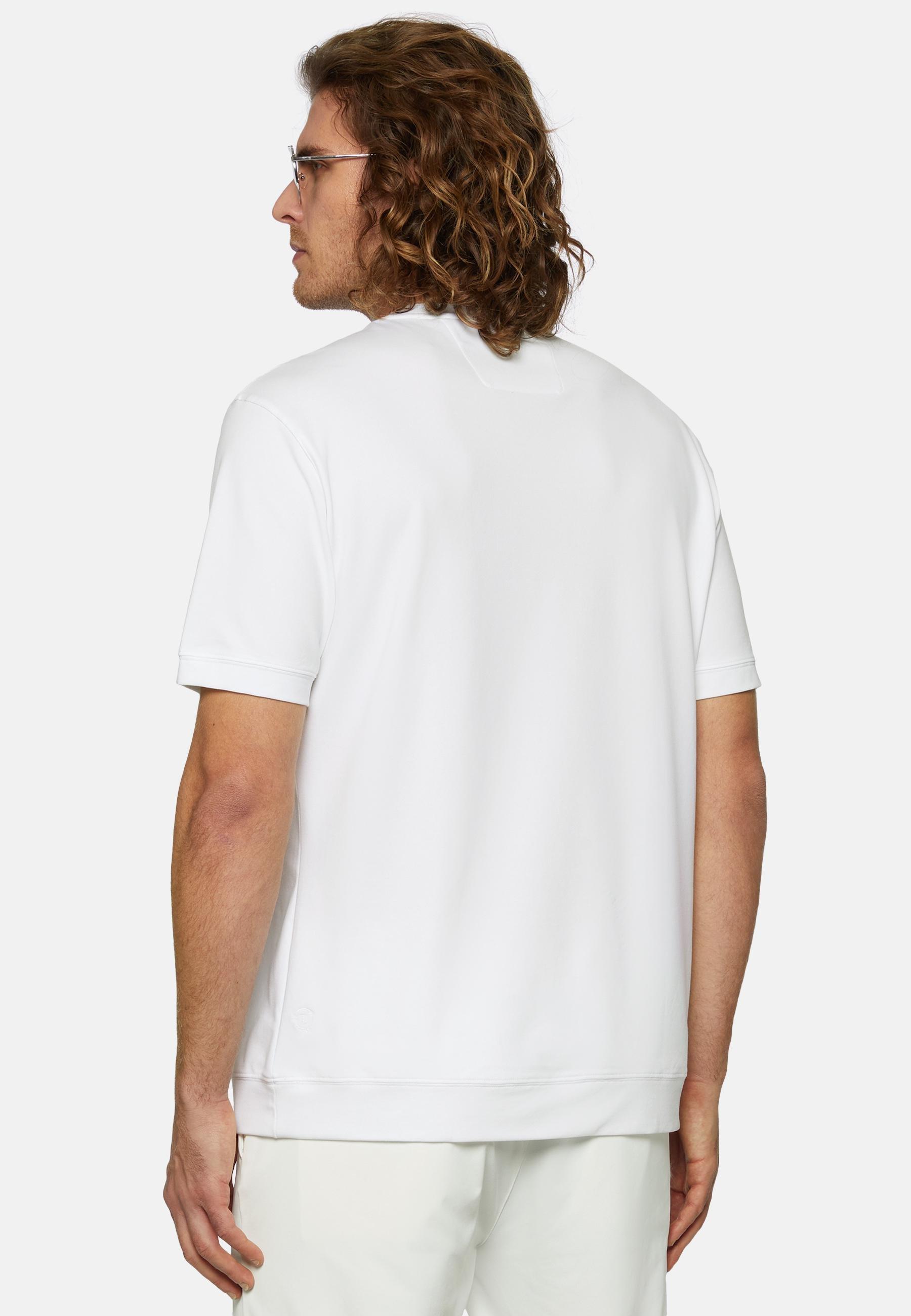 High-Performance Pique Polo T-Shirt White, White, large image number 3