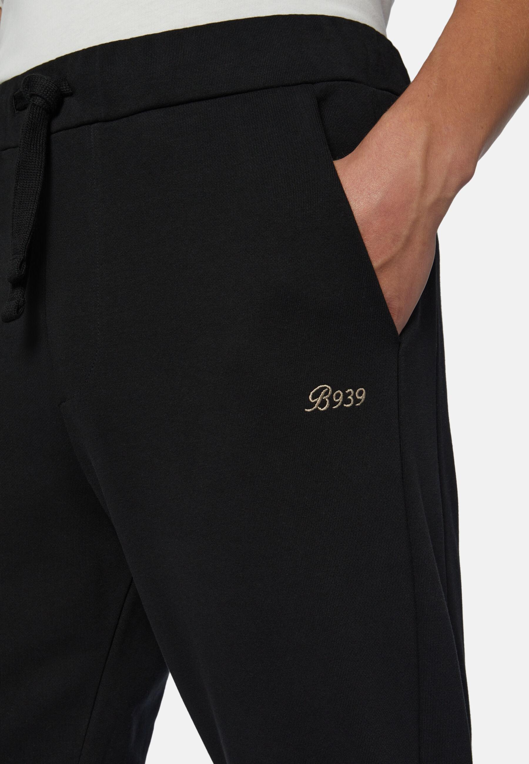 Trousers in Organic Cotton Blend, Black, Black, large image number 8
