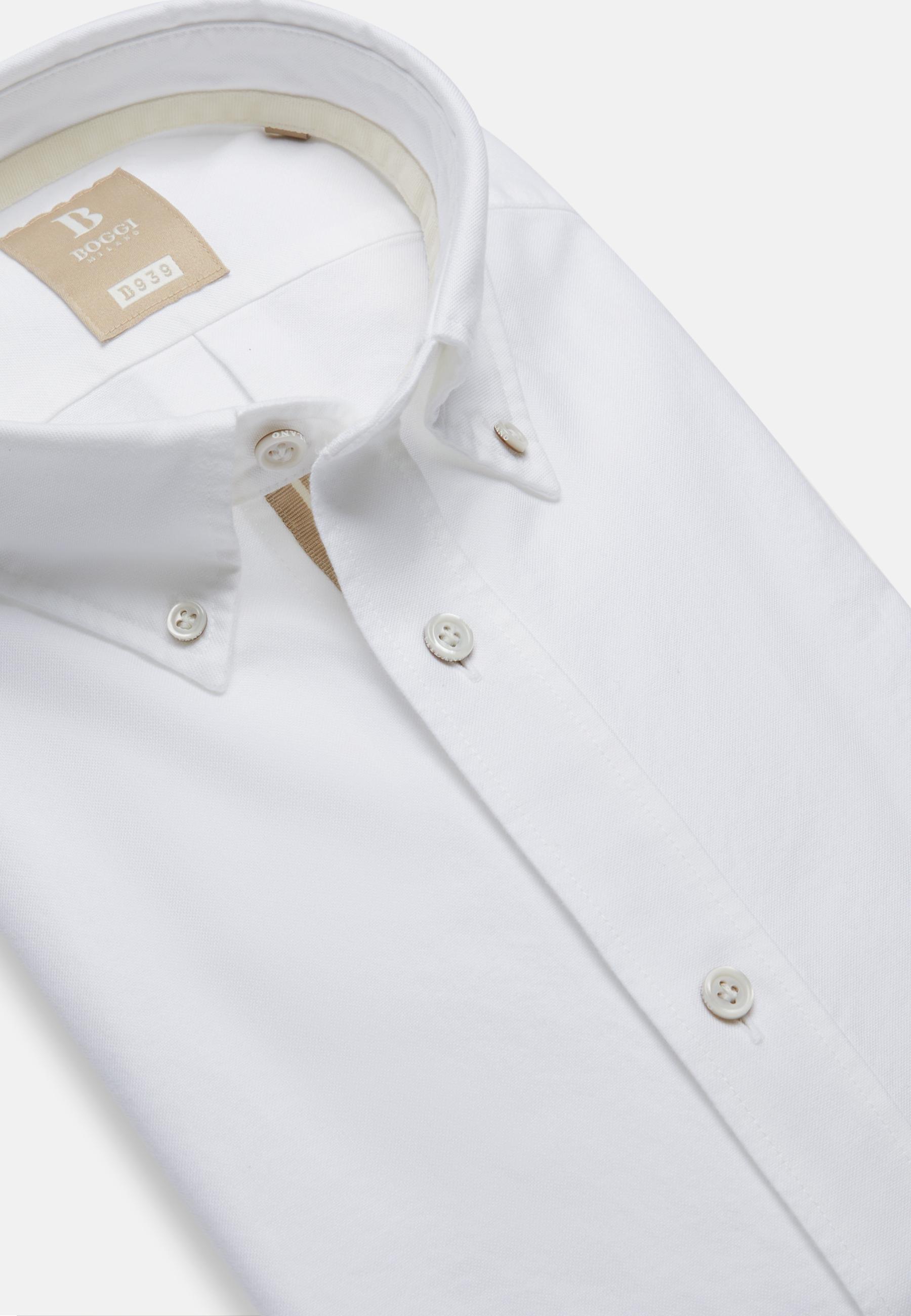 Shirt In Organic Oxford Cotton White, , large image number 3