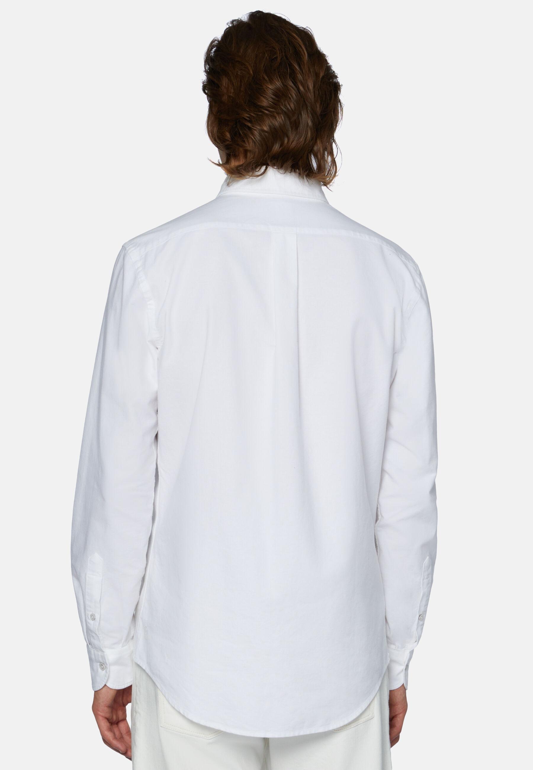Shirt In Organic Oxford Cotton White, 3901_WHIT, large image number 3
