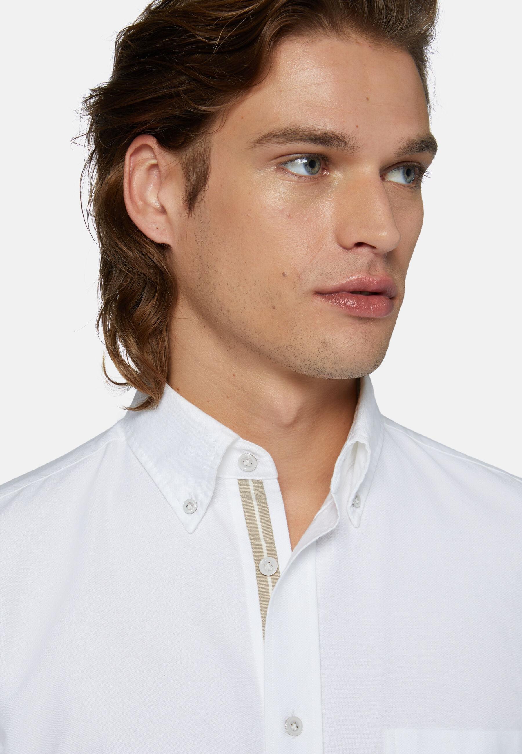 Shirt In Organic Oxford Cotton White, 3901_WHIT, large image number 5