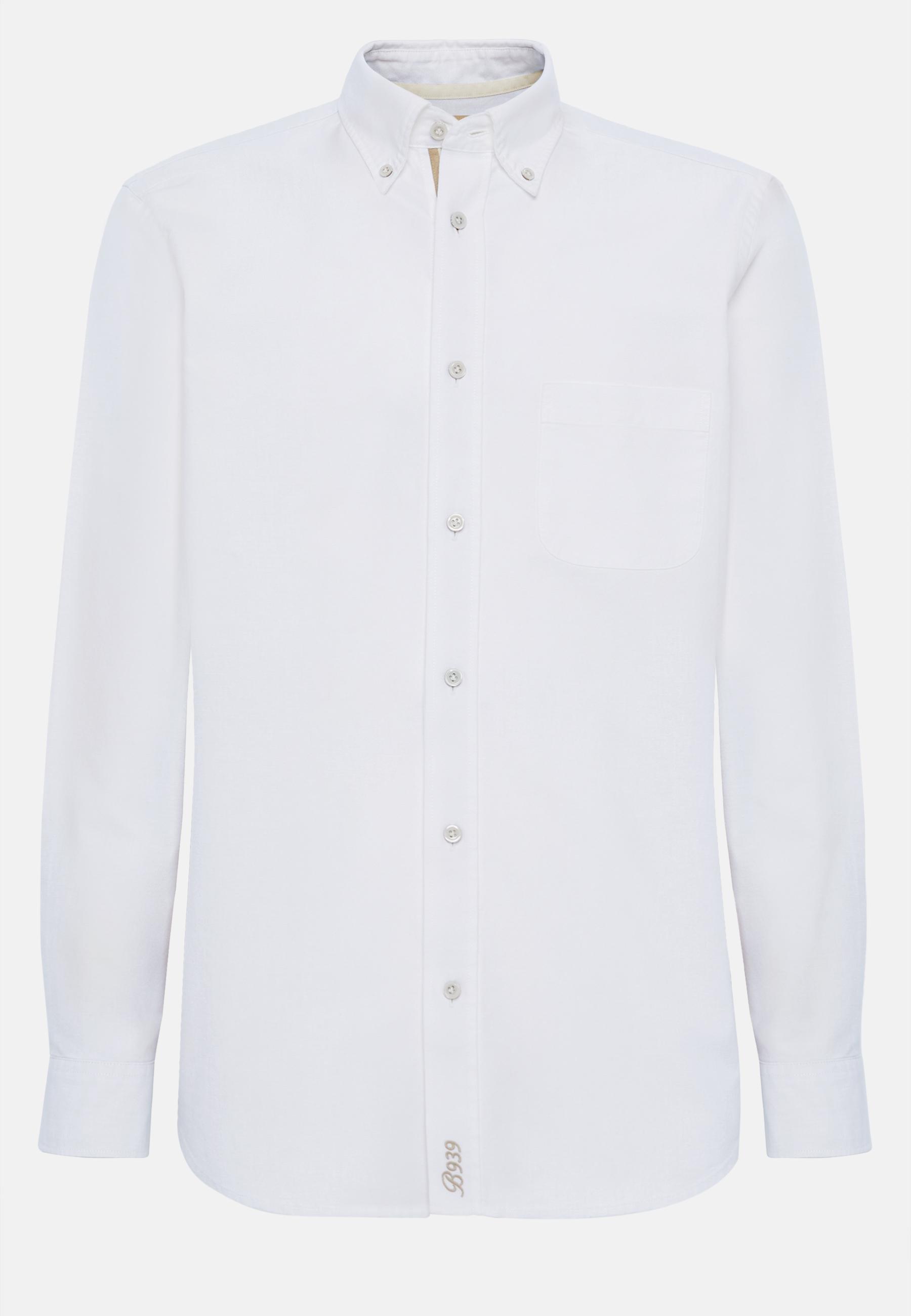 Shirt In Organic Oxford Cotton White, 3901_WHIT, large image number 8