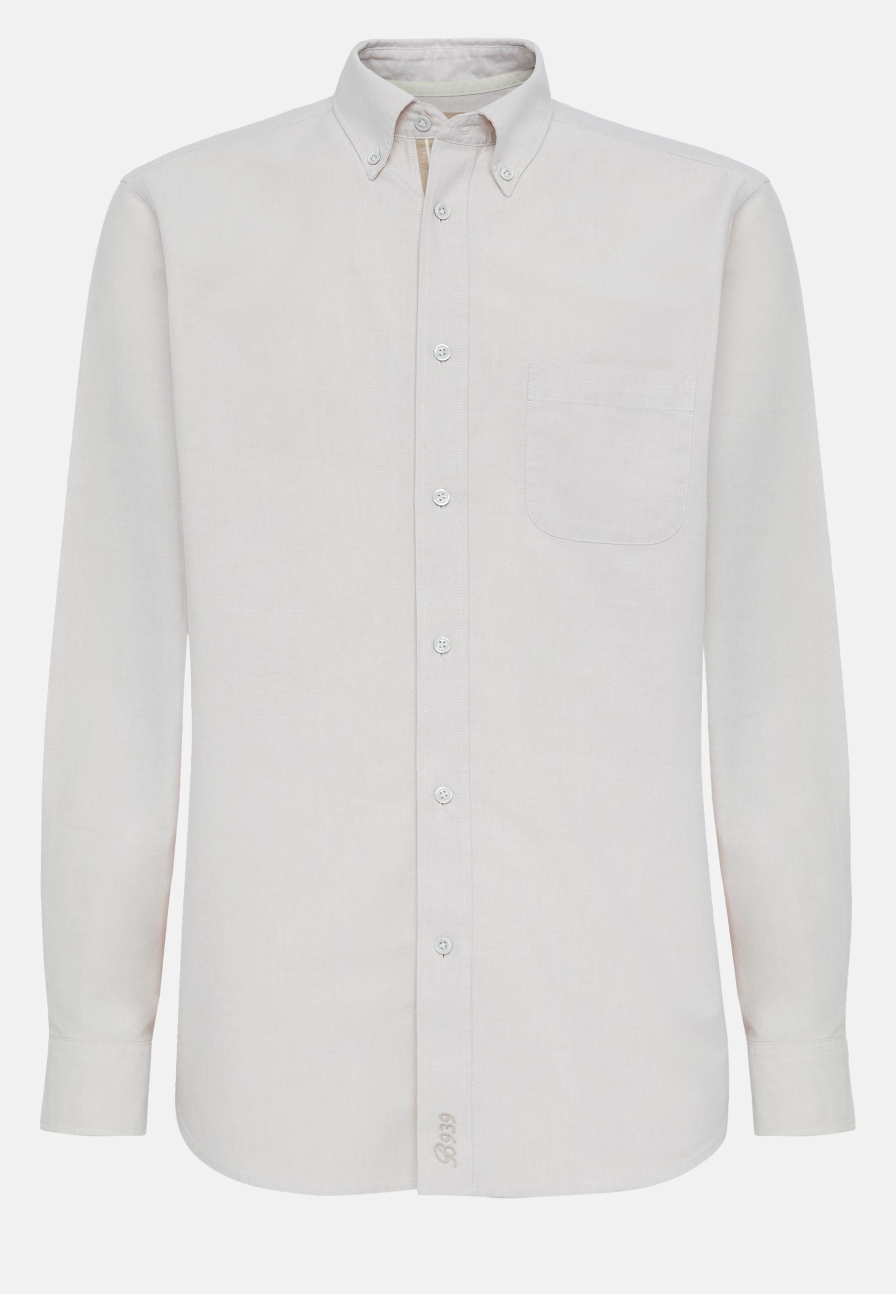 Shirt In Organic Oxford Cotton Beige, Sand, large image number 4