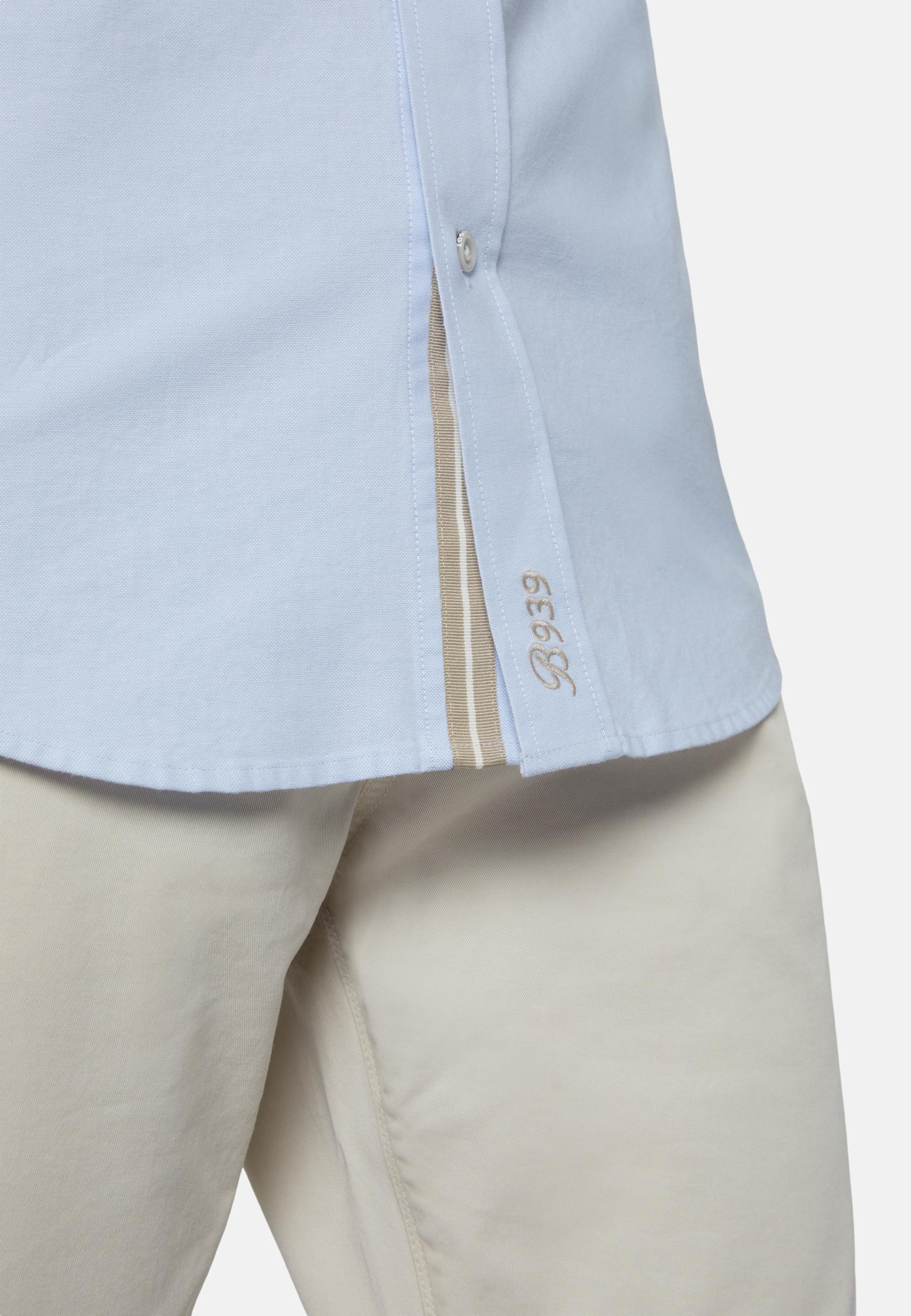 Shirt In Organic Oxford Cotton Blue, Light Blue, large image number 4