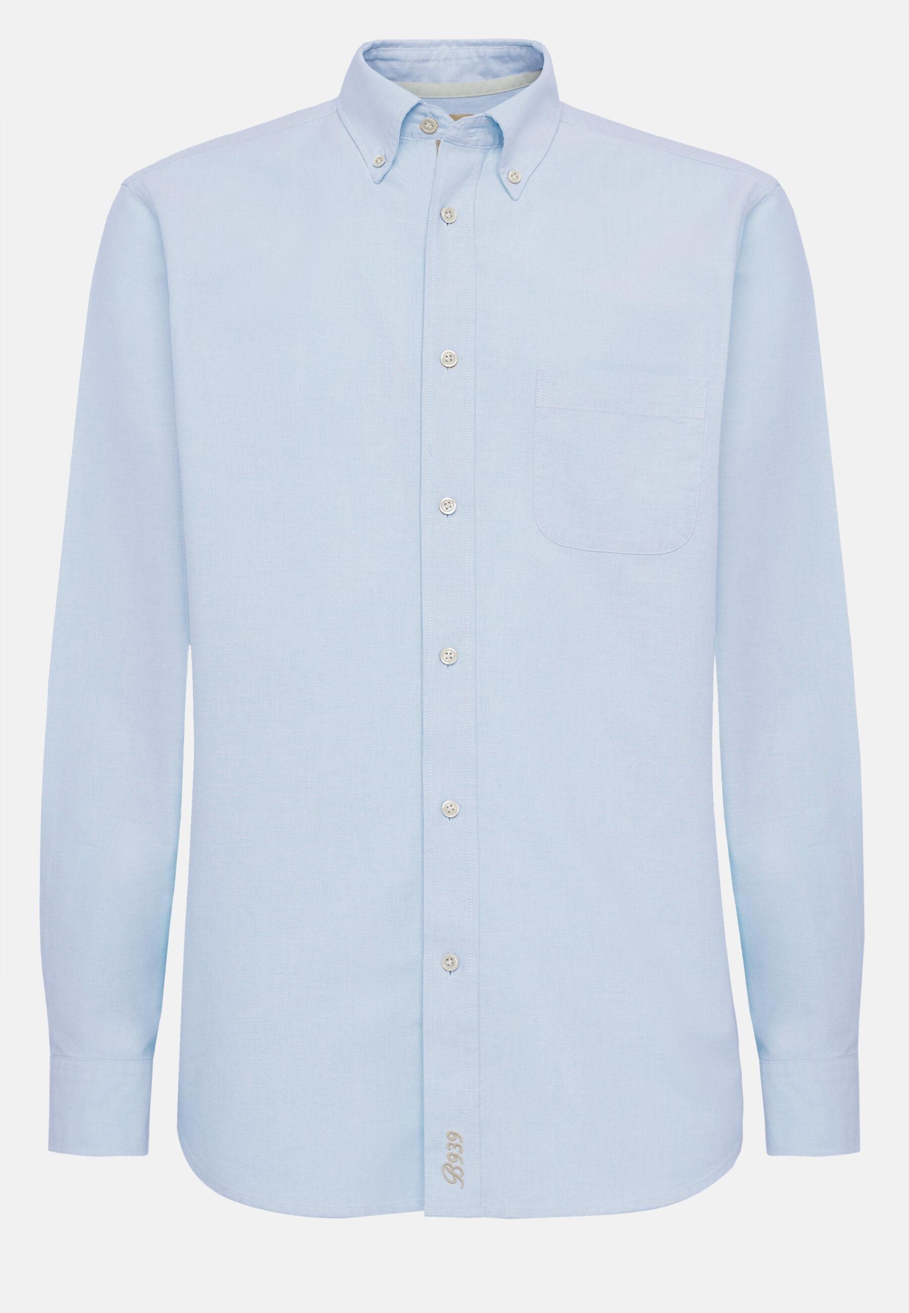 Shirt In Organic Oxford Cotton Blue, Light Blue, large image number 9