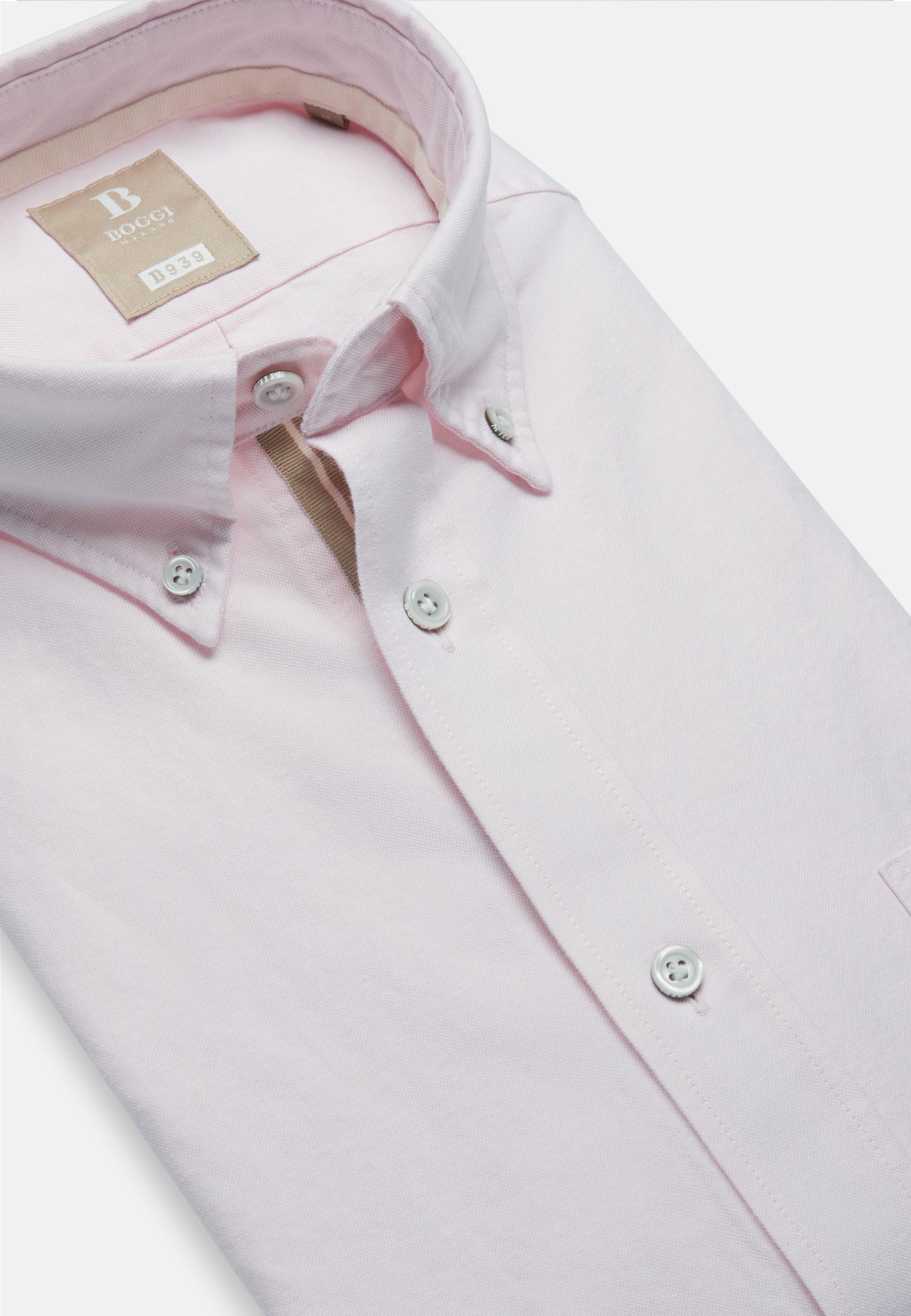 Boggi Milano - Pink Shirt In Organic Oxford Cotton