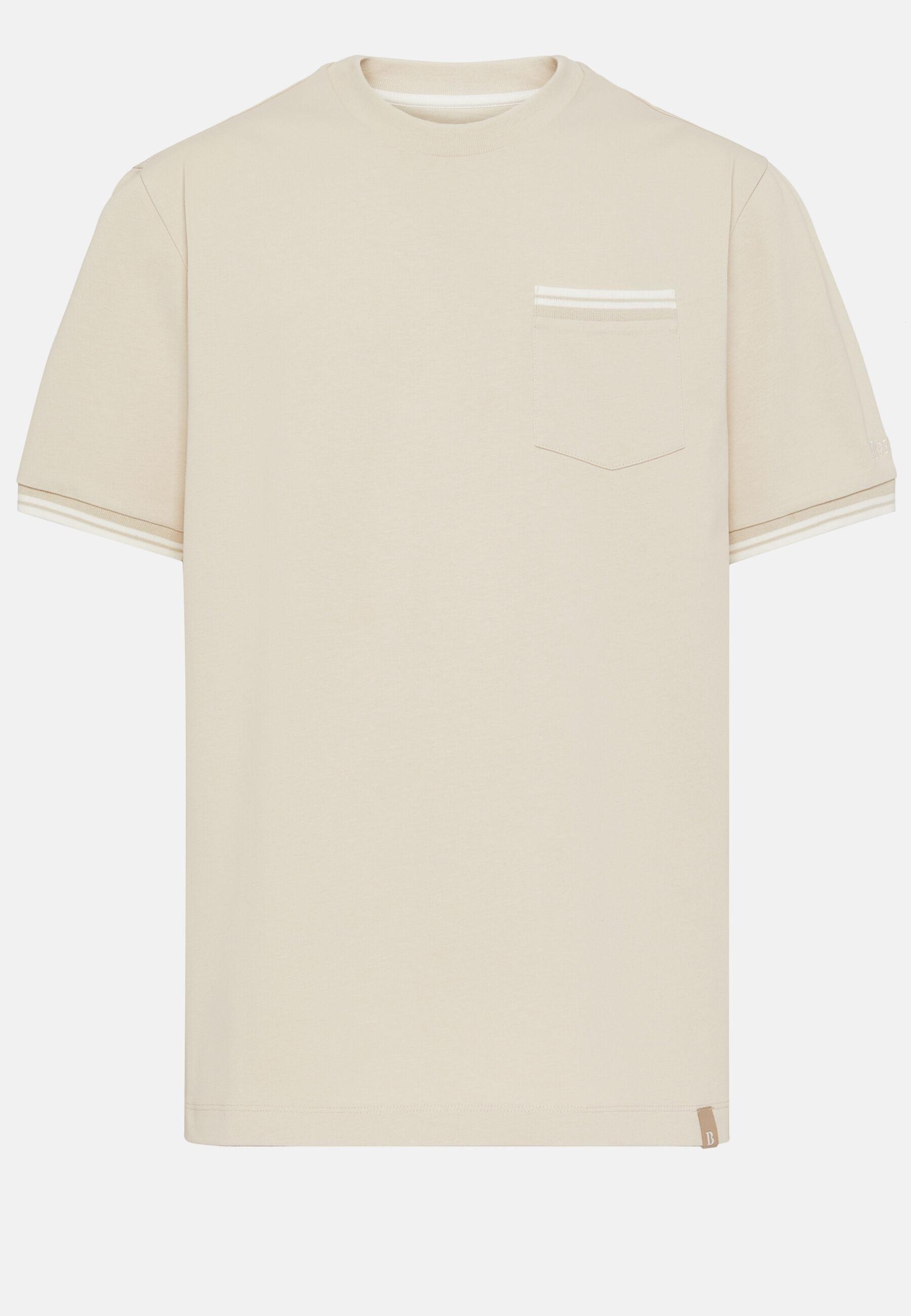 T-Shirt in Organic Cotton Blend, Sand, Sand, large image number 3