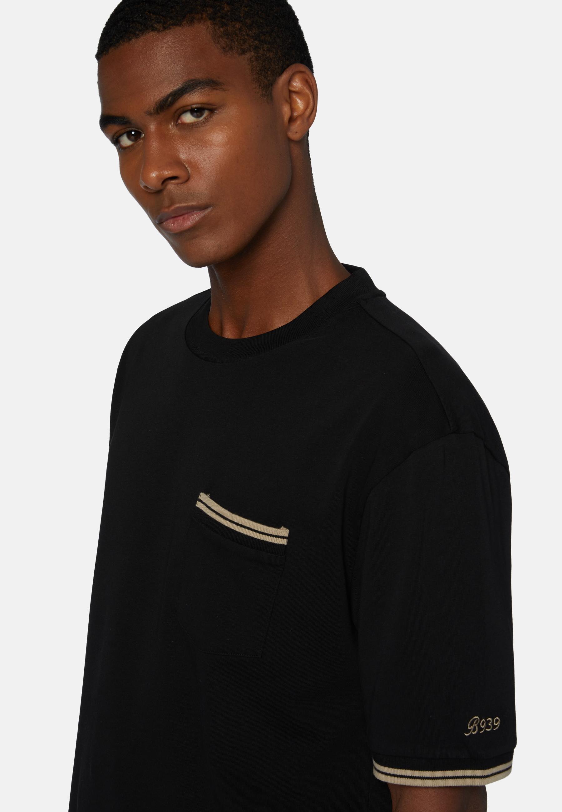 Organic Cotton Blend T-Shirt Black, , large image number 1