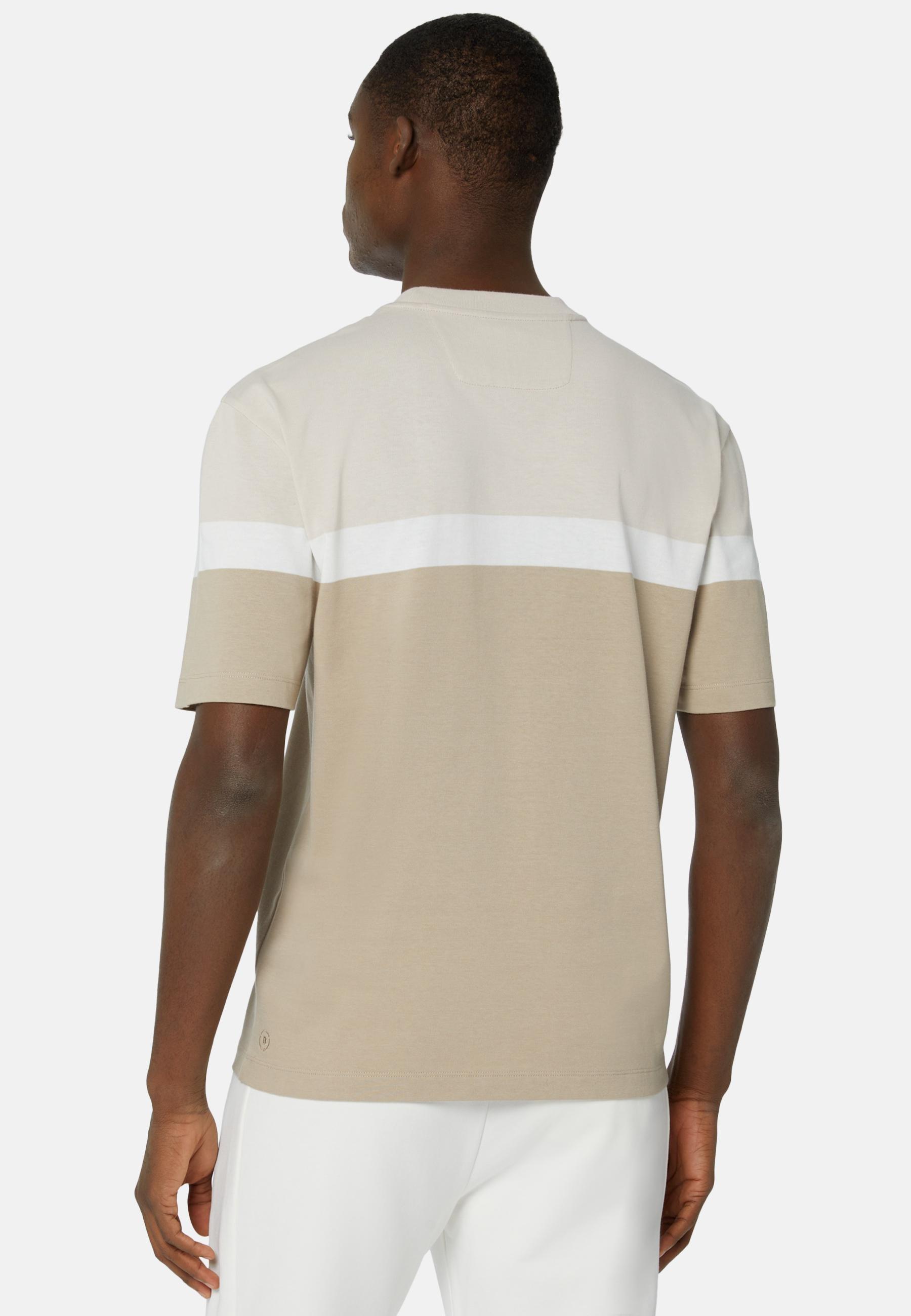 Organic Cotton Blend T-Shirt Beige, Beige, large image number 1