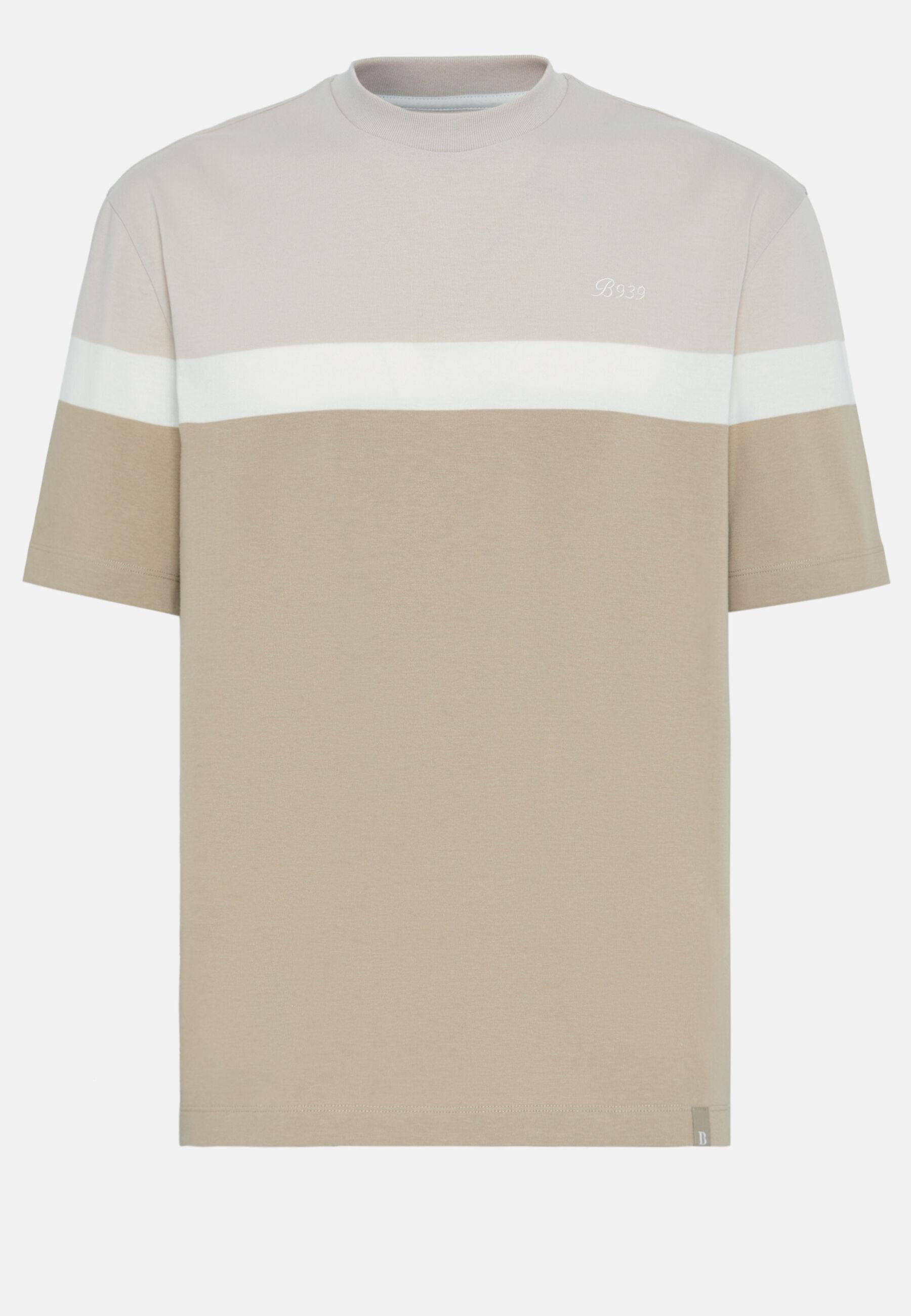 Organic Cotton Blend T-Shirt Beige, Beige, medium