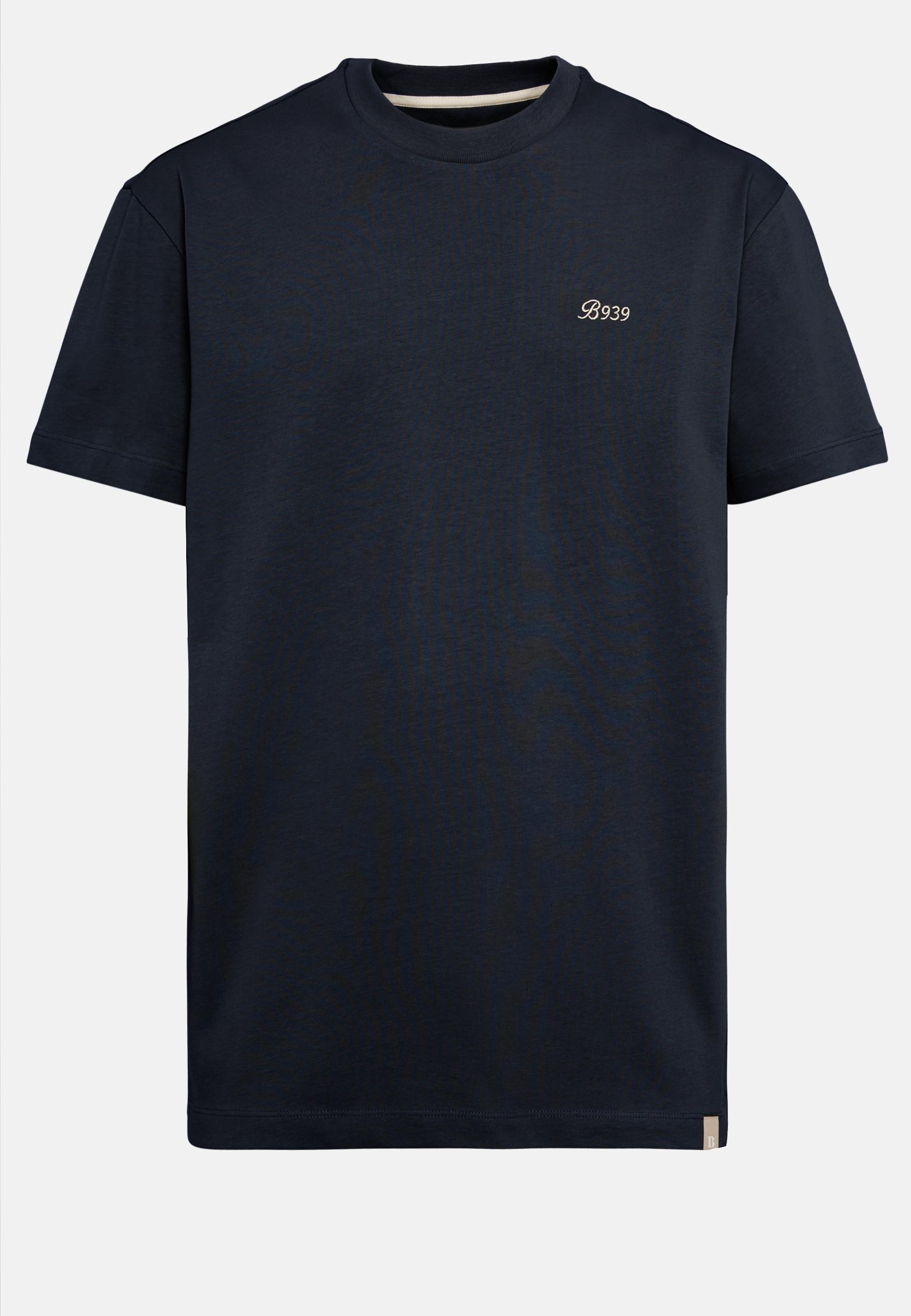 Organic Cotton Blend T-Shirt Navy, Navy blue, large image number 2