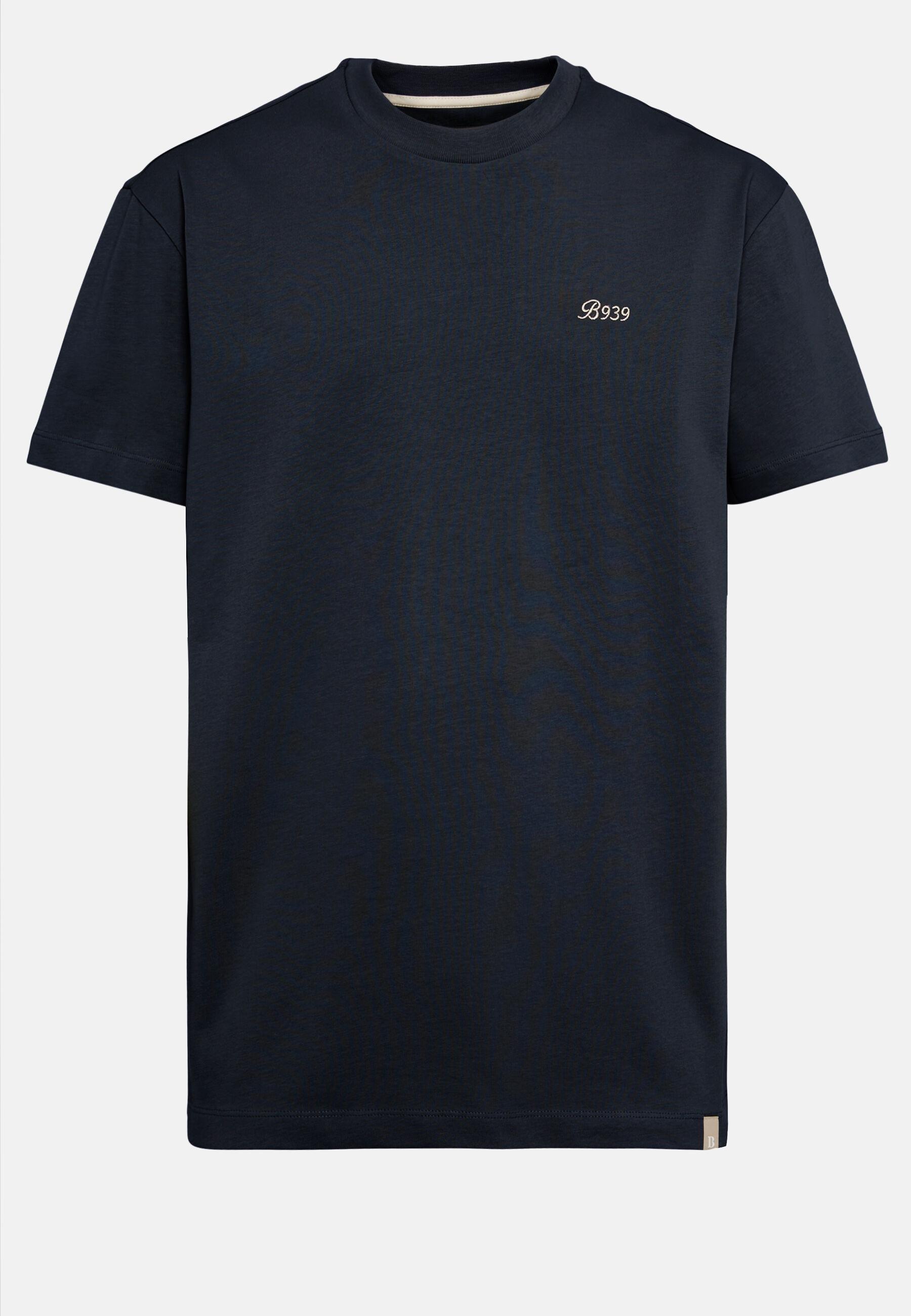 Organic Cotton Blend T-Shirt Navy, Navy blue, medium