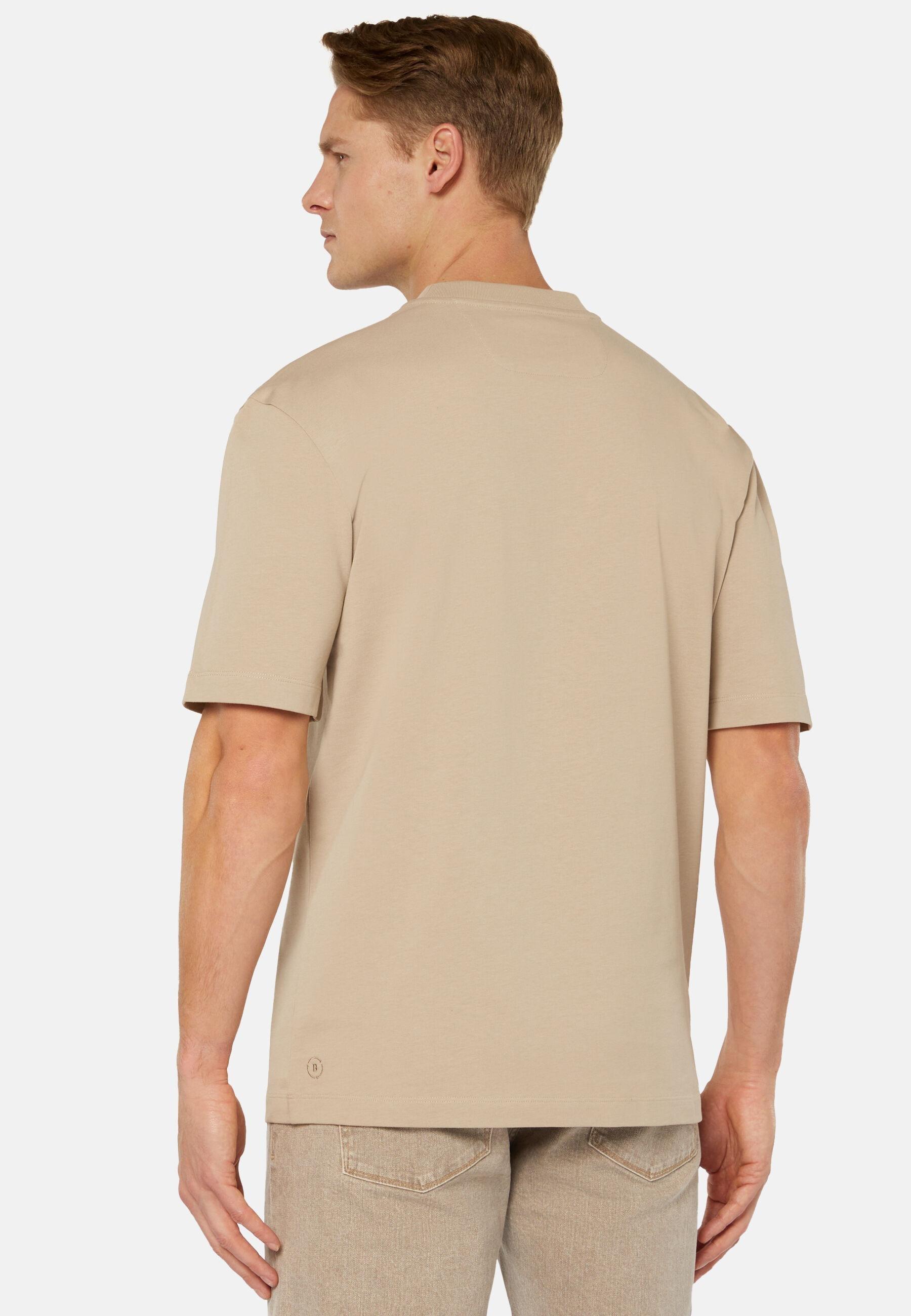 Organic Cotton Blend T-Shirt Beige, Beige, medium