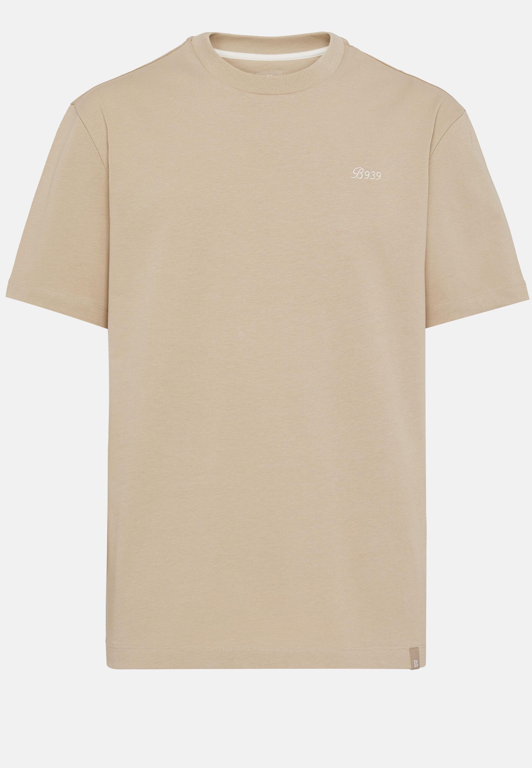 Organic Cotton Blend T-Shirt Beige, Beige, medium
