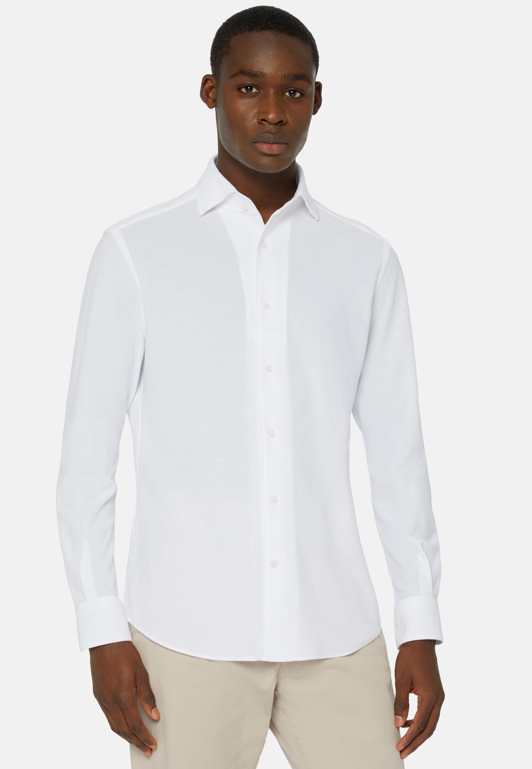 Regular Fit Japanese Jersey Polo Shirt White, White, medium