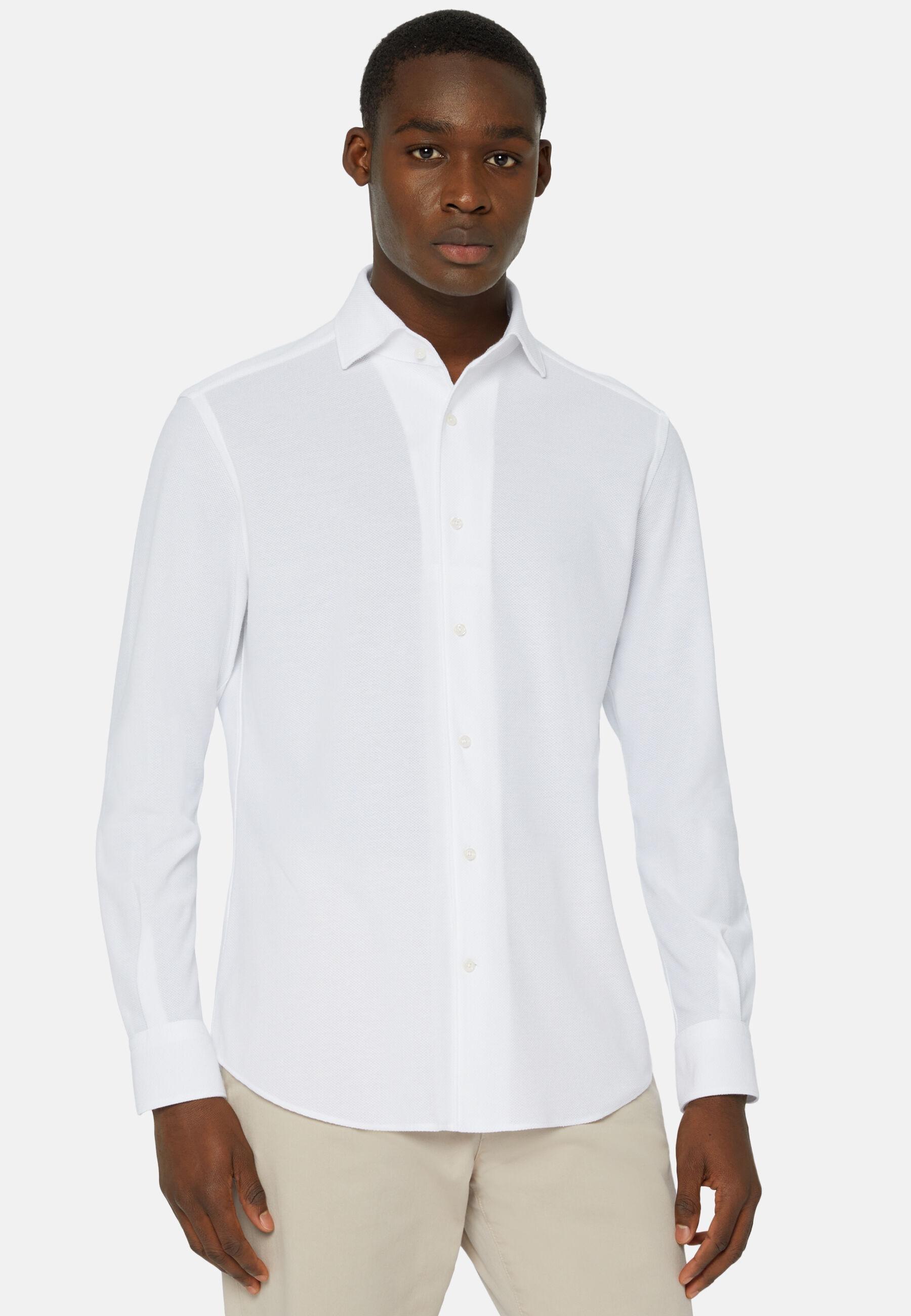 Regular Fit Japanese Jersey Polo Shirt White, White, medium