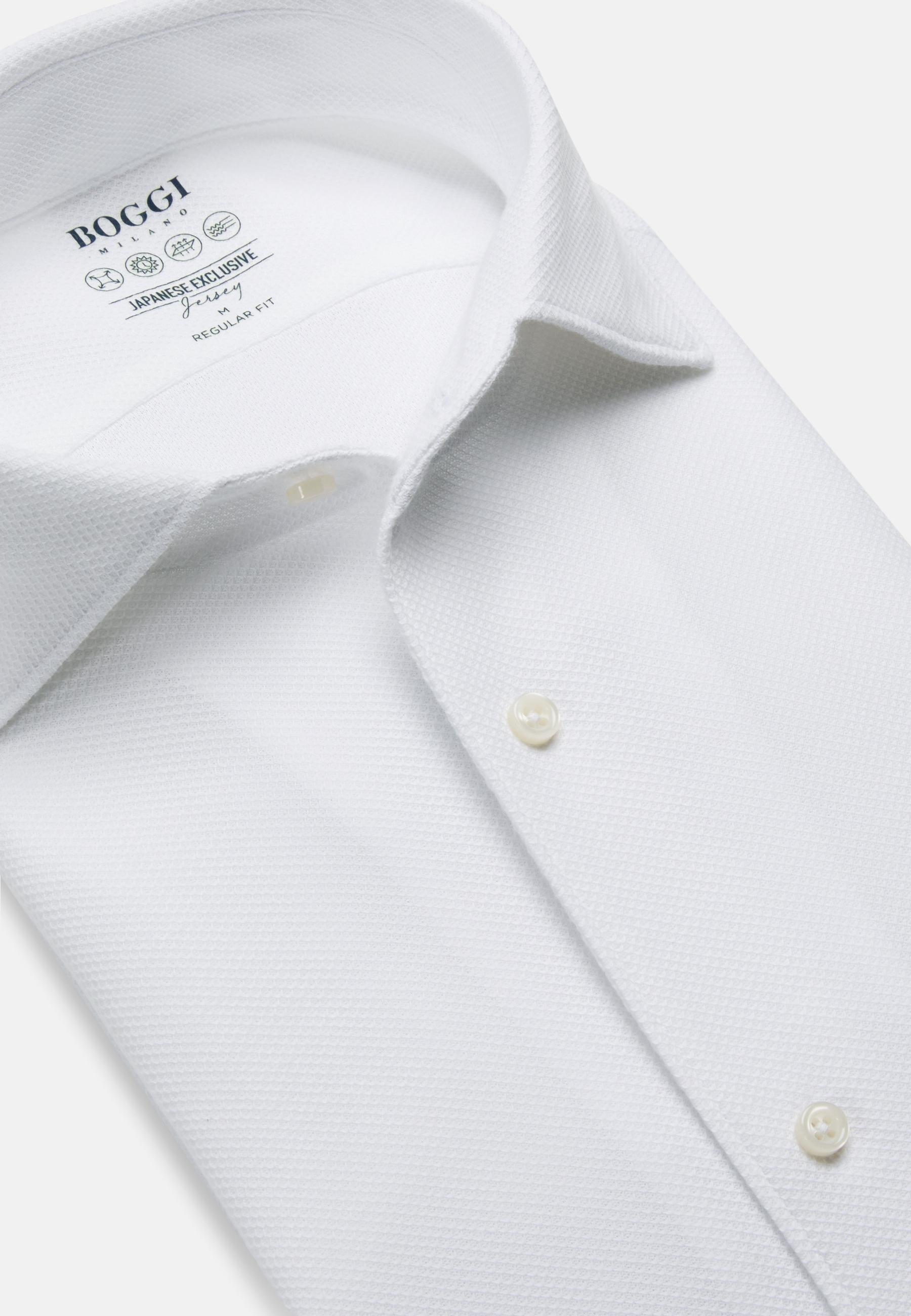Regular Fit Japanese Jersey Polo Shirt White, White, large image number 3