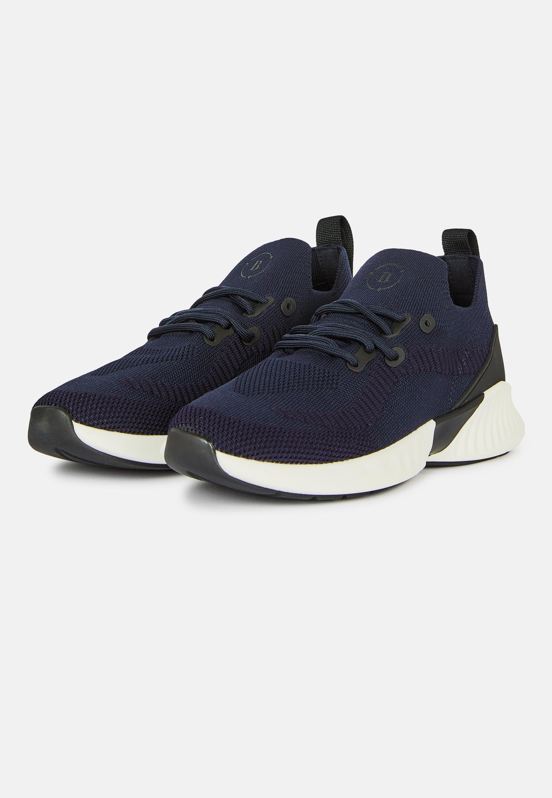 Navy Recycled Yarn Willow Trainers, , large image number 1