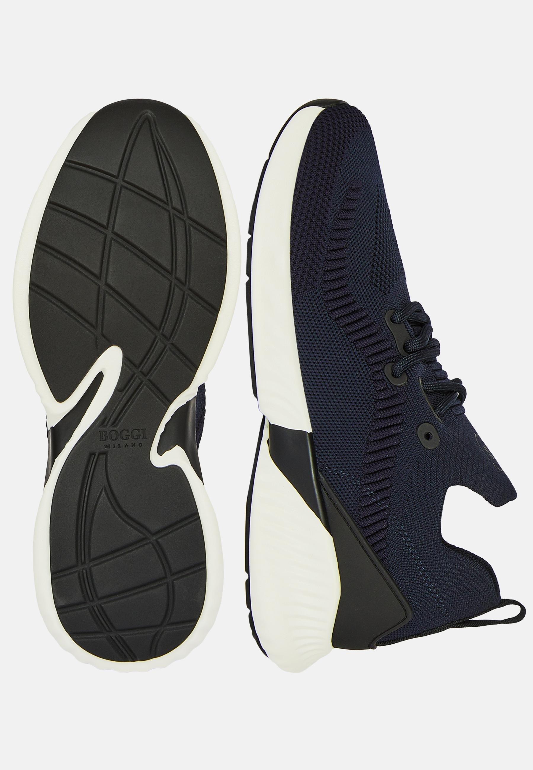 Navy Recycled Yarn Willow Trainers, , large image number 2