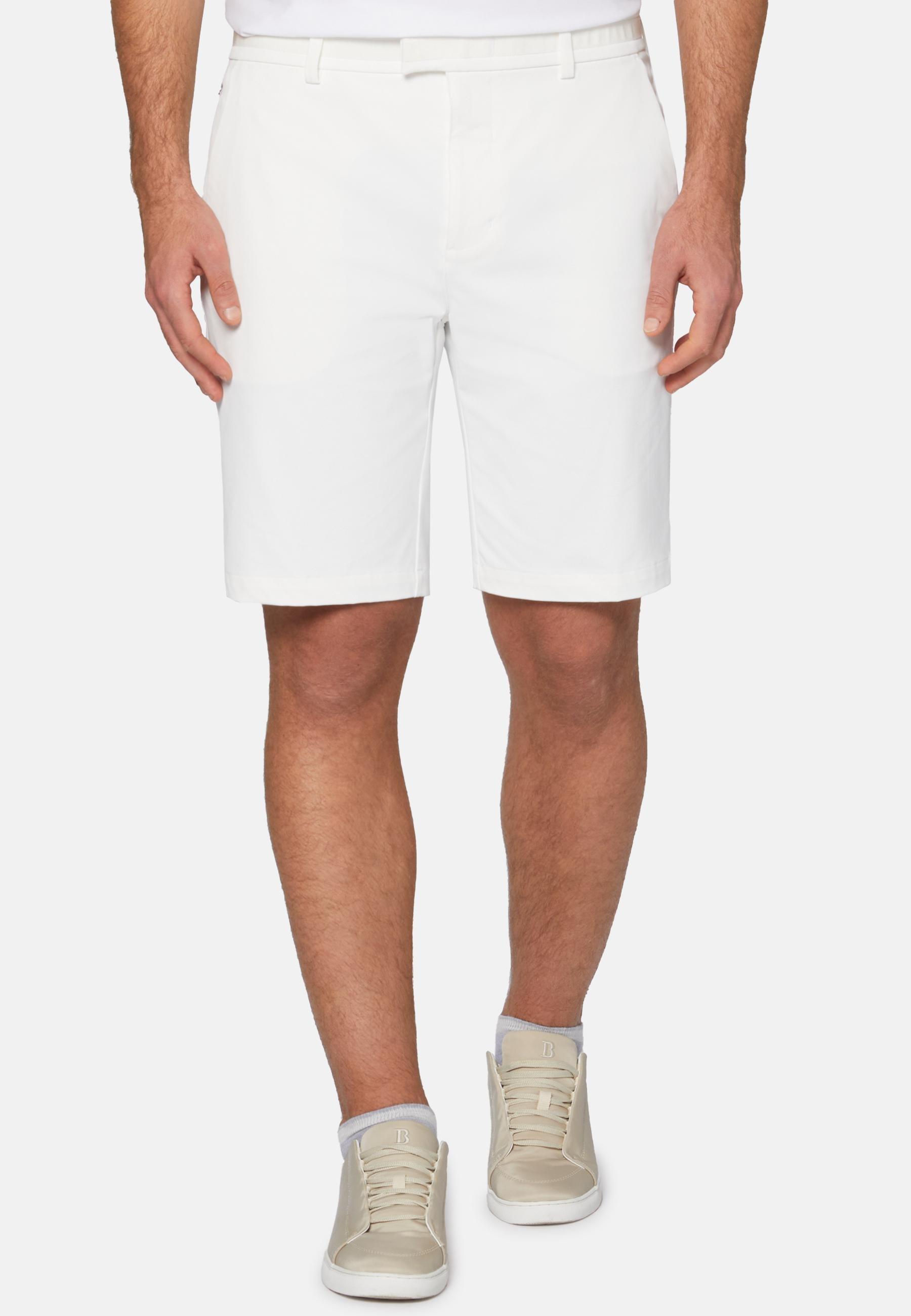 B-Tech Stretch Nylon Bermuda Shorts Cream, Cream, medium