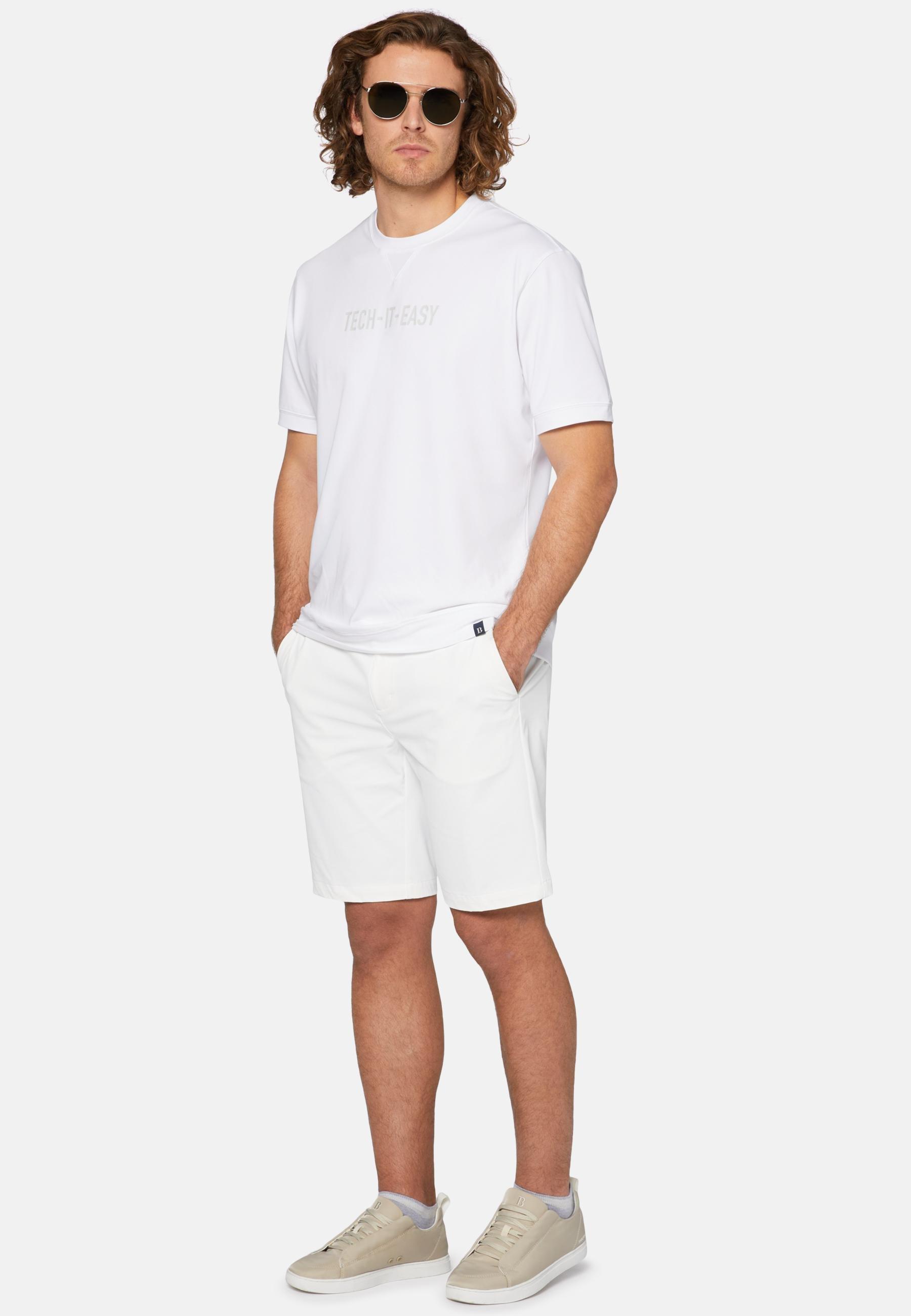B-Tech Stretch Nylon Bermuda Shorts Cream, Cream, large image number 1