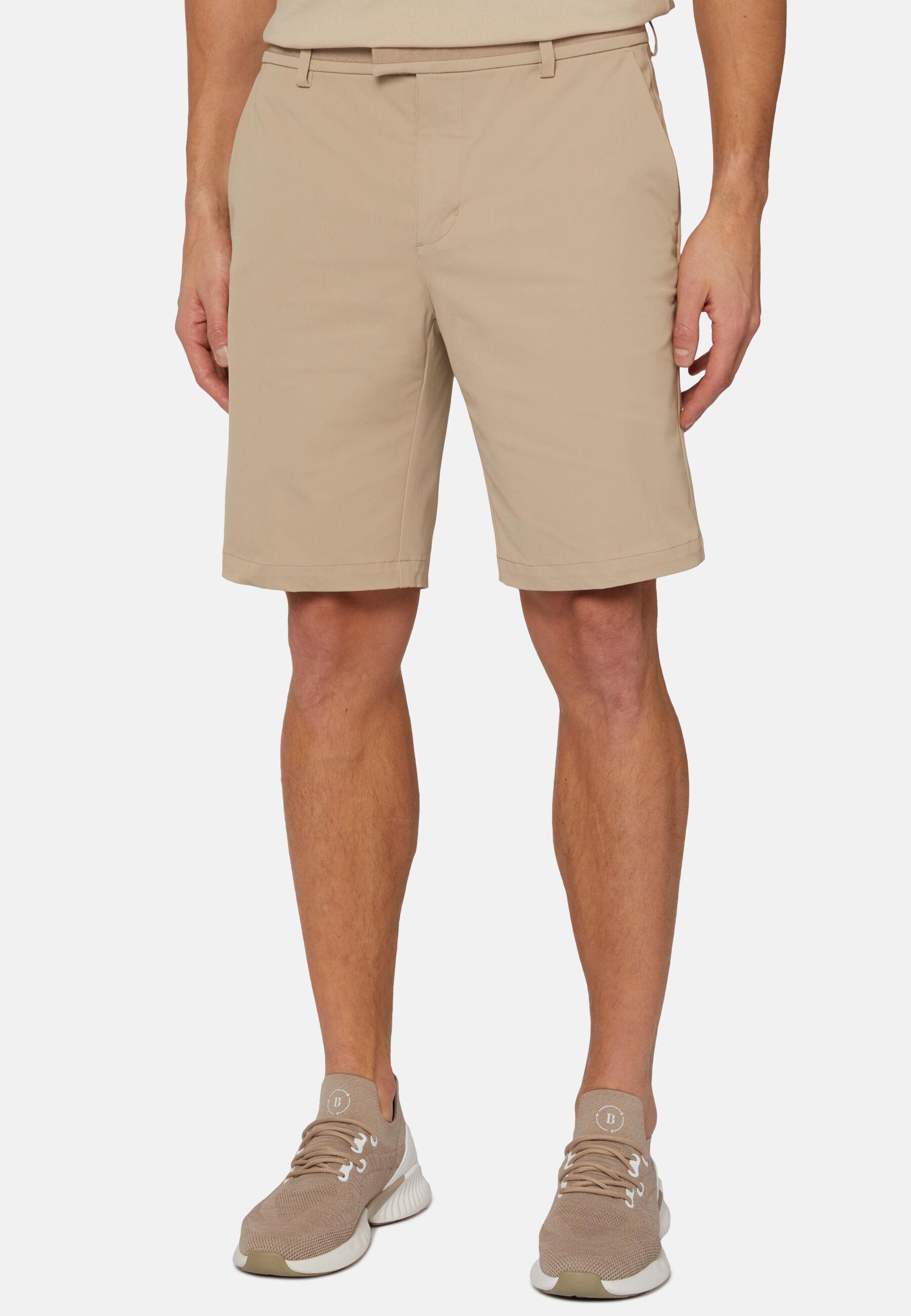 B-Tech Stretch Nylon Bermuda Shorts Beige, Beige, medium