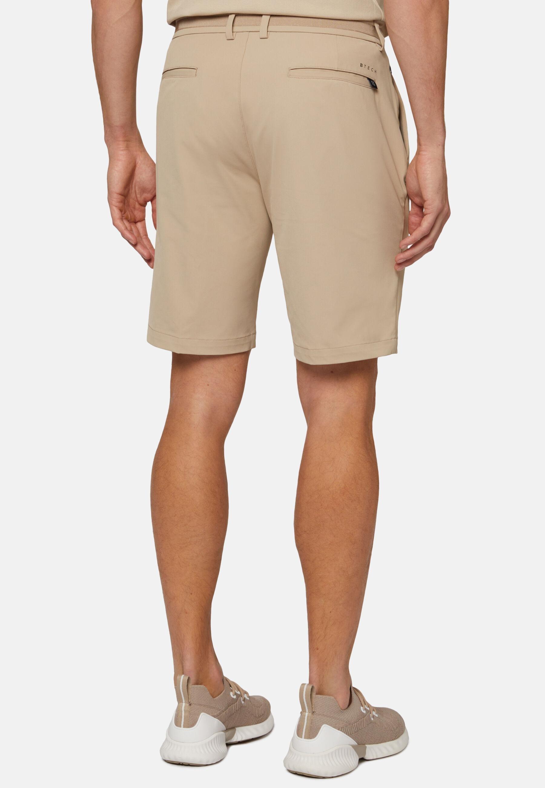 B-Tech Stretch Nylon Bermuda Shorts Beige, Beige, large image number 2