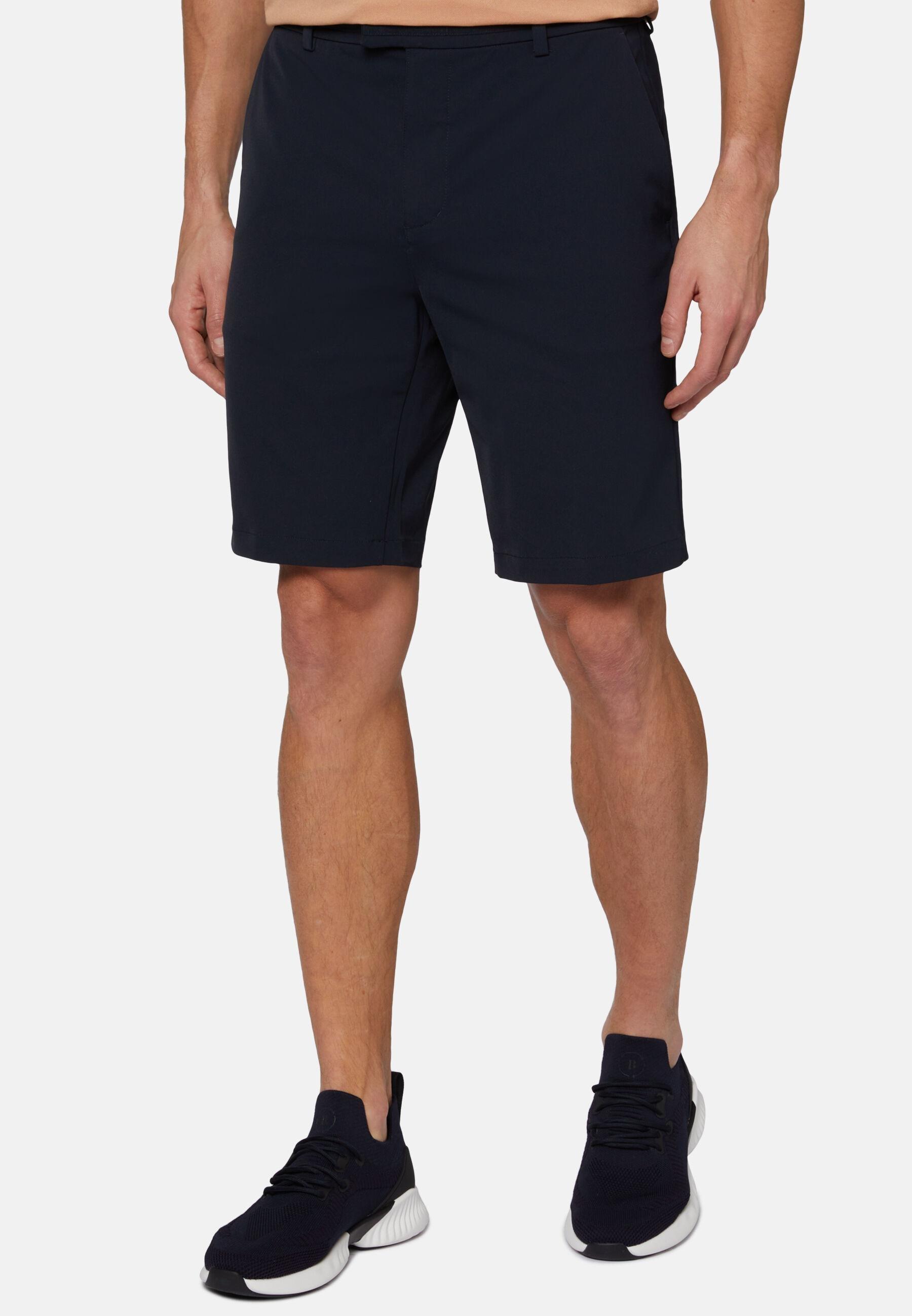 B-Tech Stretch Nylon Bermuda Shorts Navy, Navy blue, medium