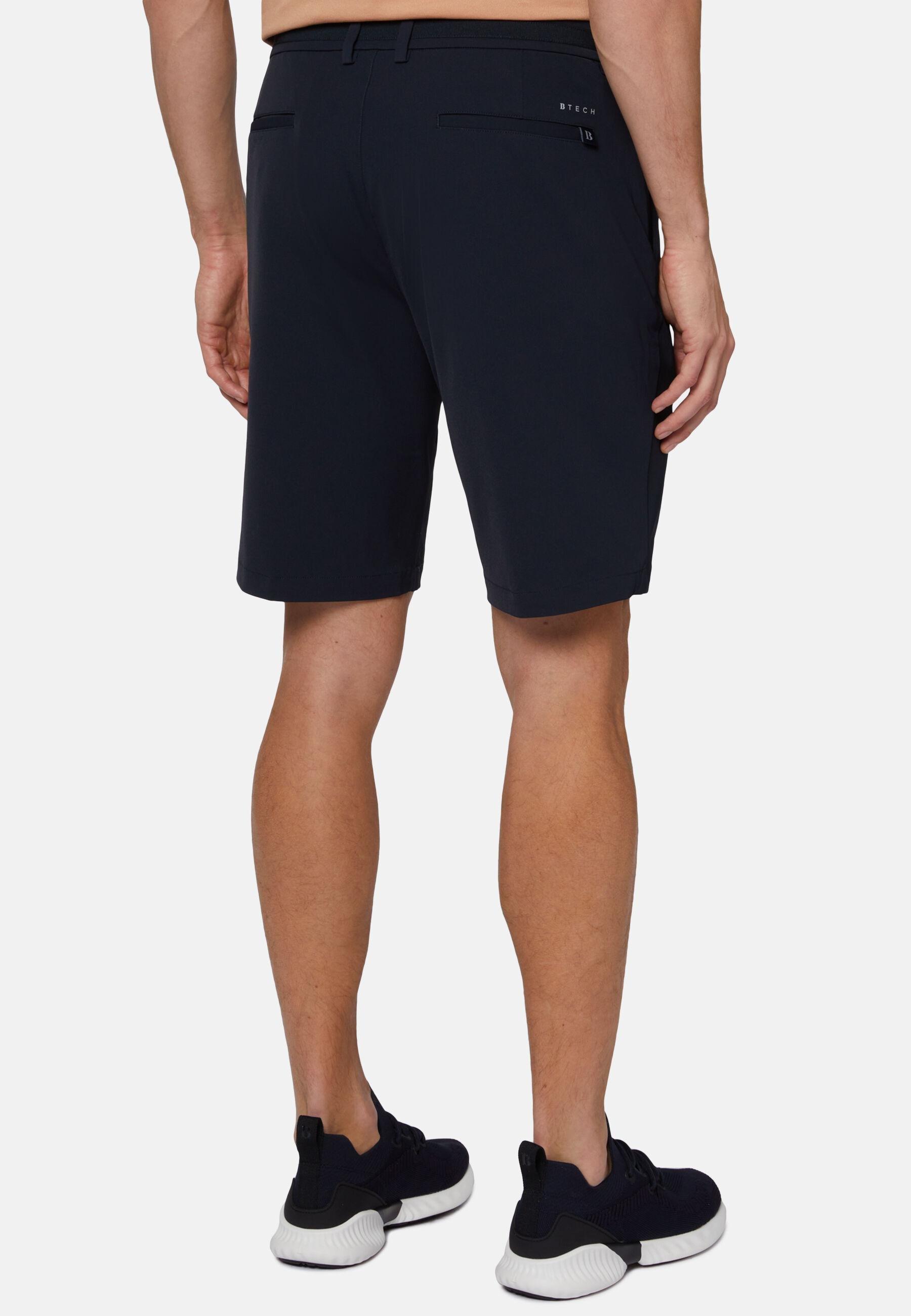 B-Tech Stretch Nylon Bermuda Shorts Navy, Navy blue, medium