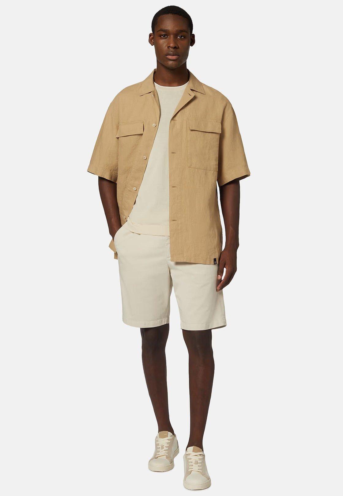 Linen Camp Overshirt Beige, Beige, large image number 0