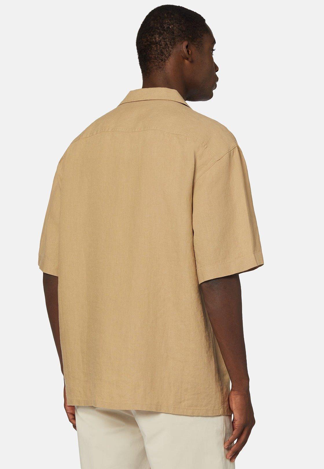 Linen Camp Overshirt Beige, Beige, large image number 4