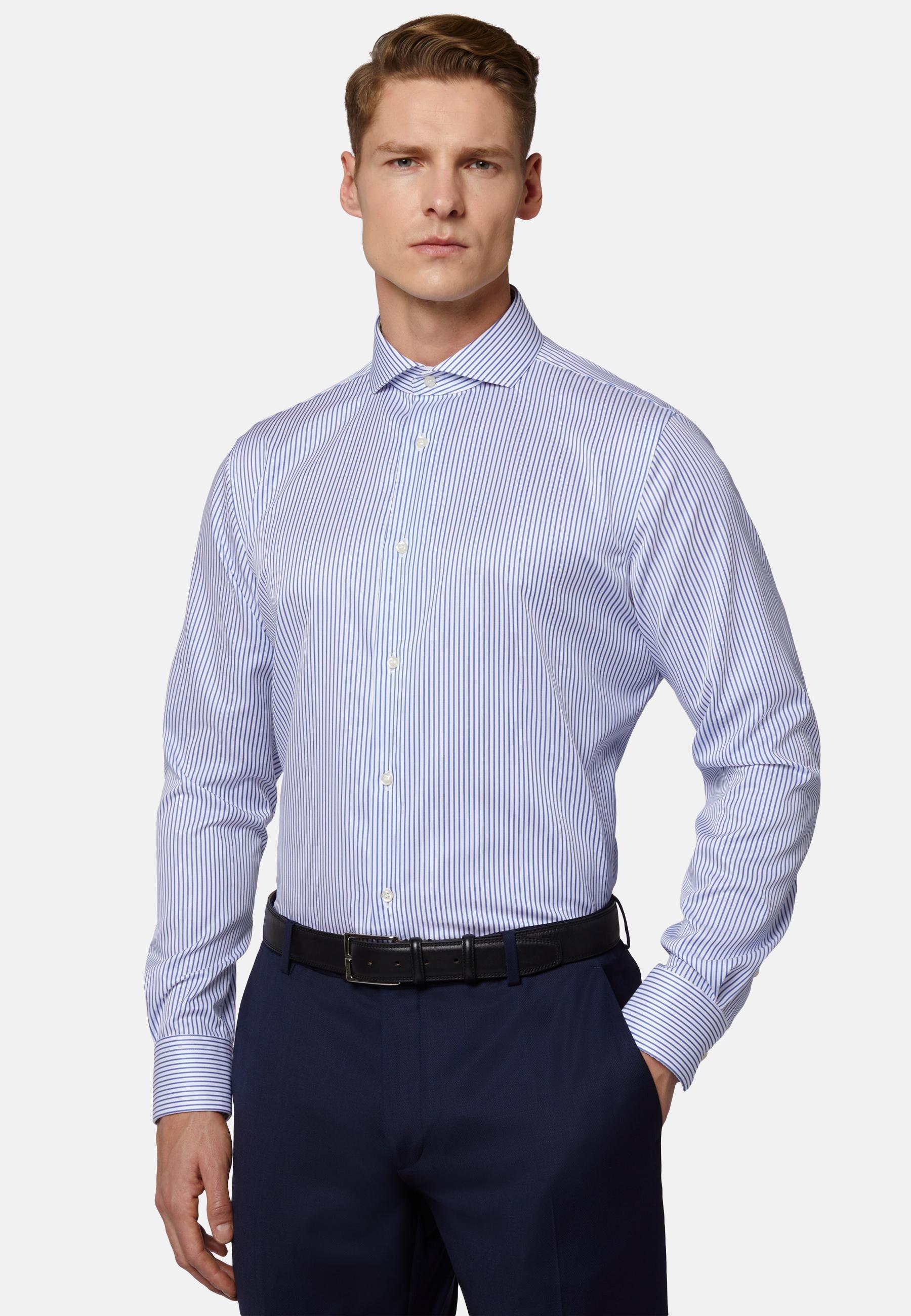 Regular Fit Royal Striped Shirt Blue, , large image number 0