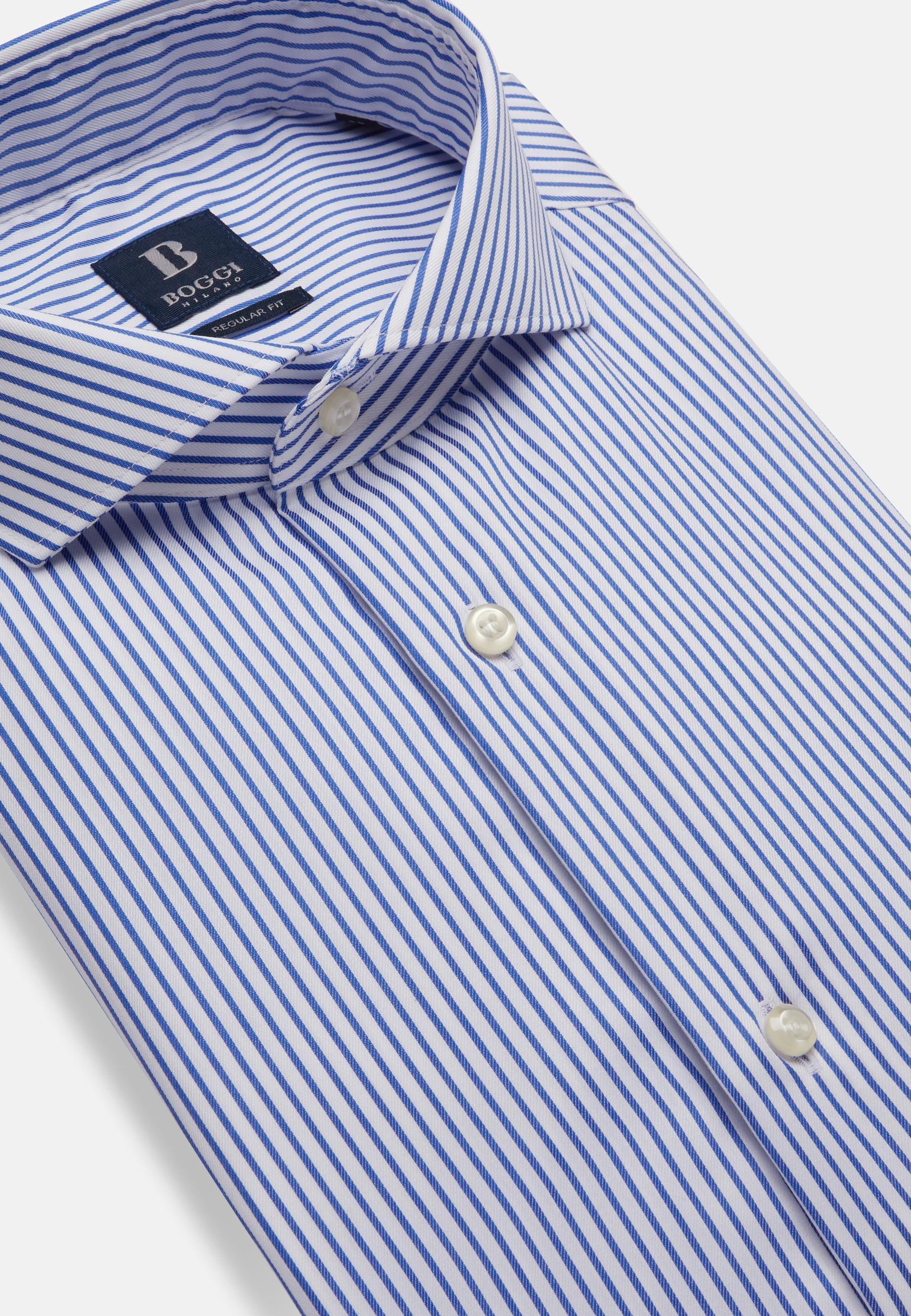 Regular Fit Royal Striped Shirt Blue, , large image number 3