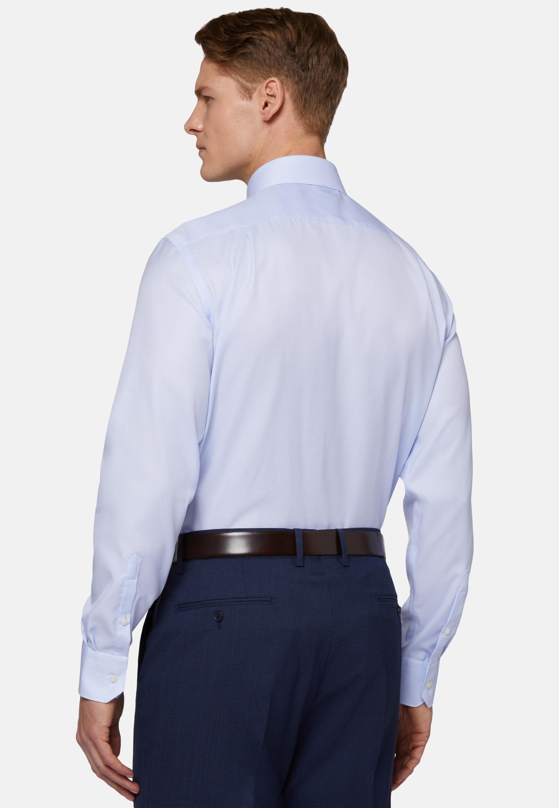 Regular Fit Checked Cotton Shirt Blue, Light Blue, large image number 3