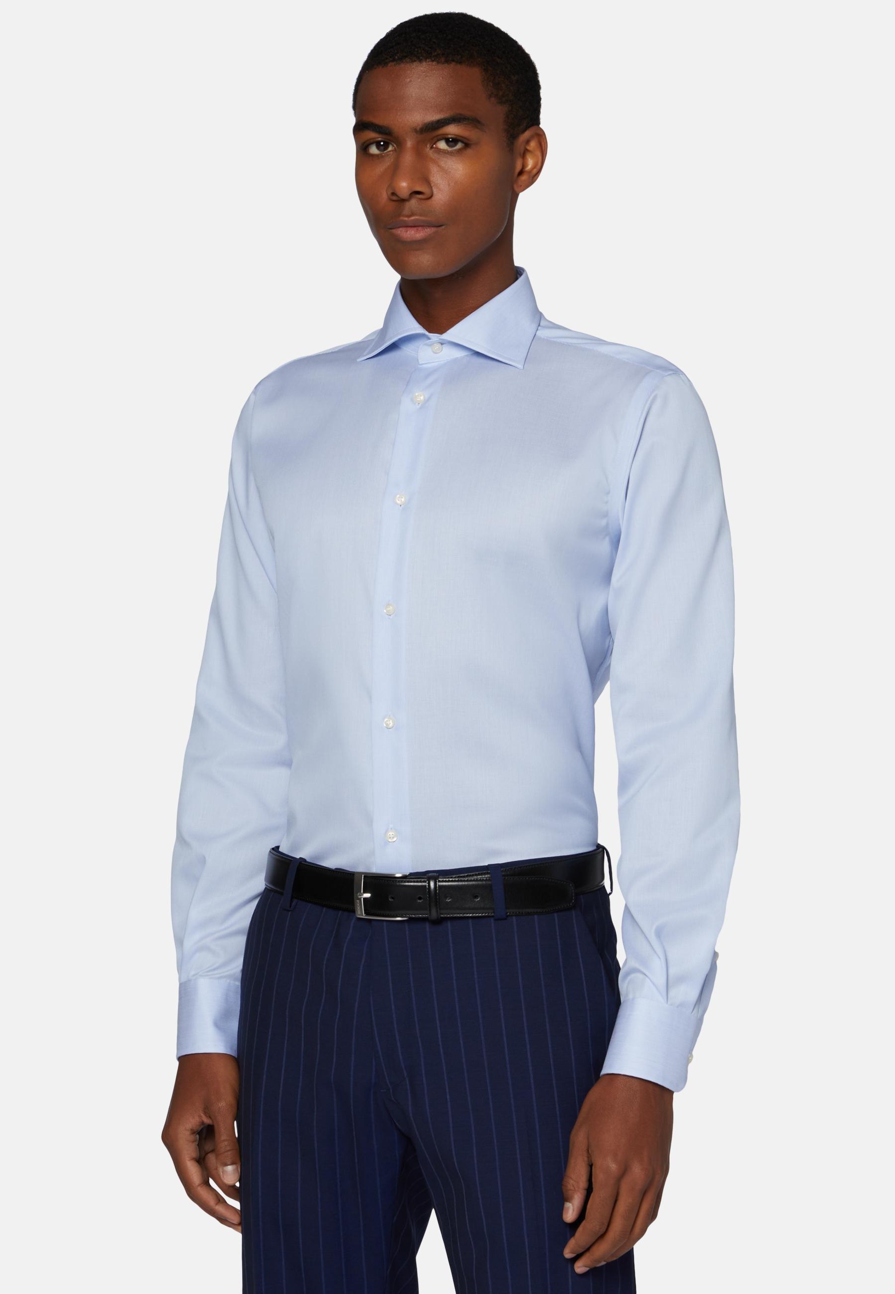 Boggi Milano - Blue Striped Cotton Twill Shirt