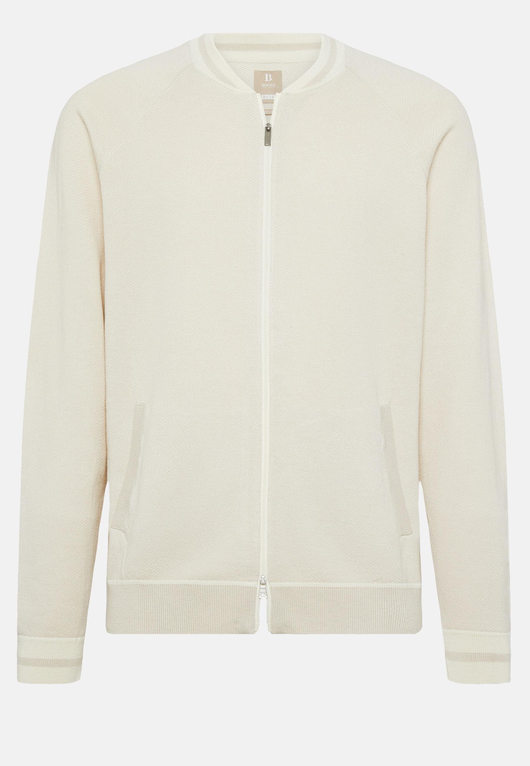 Knitted Bomber Jacket Beige, 3901_SAND, large image number 7