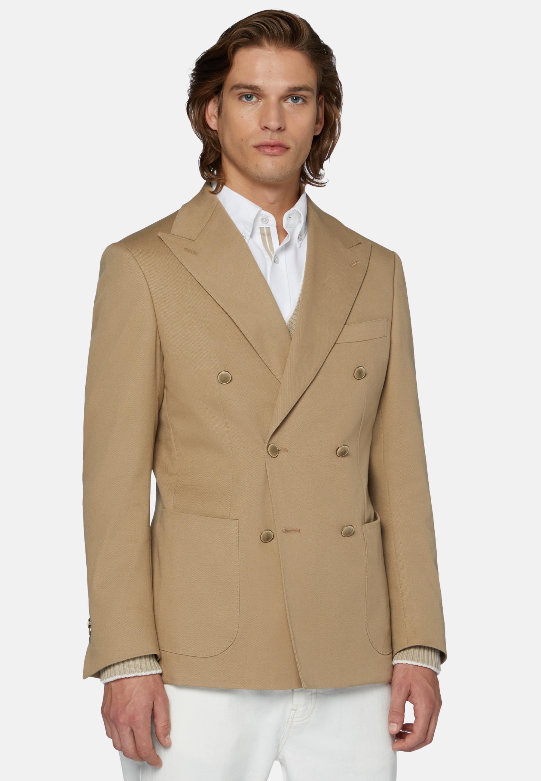Double-Breasted Jacket Beige, , large image number 0